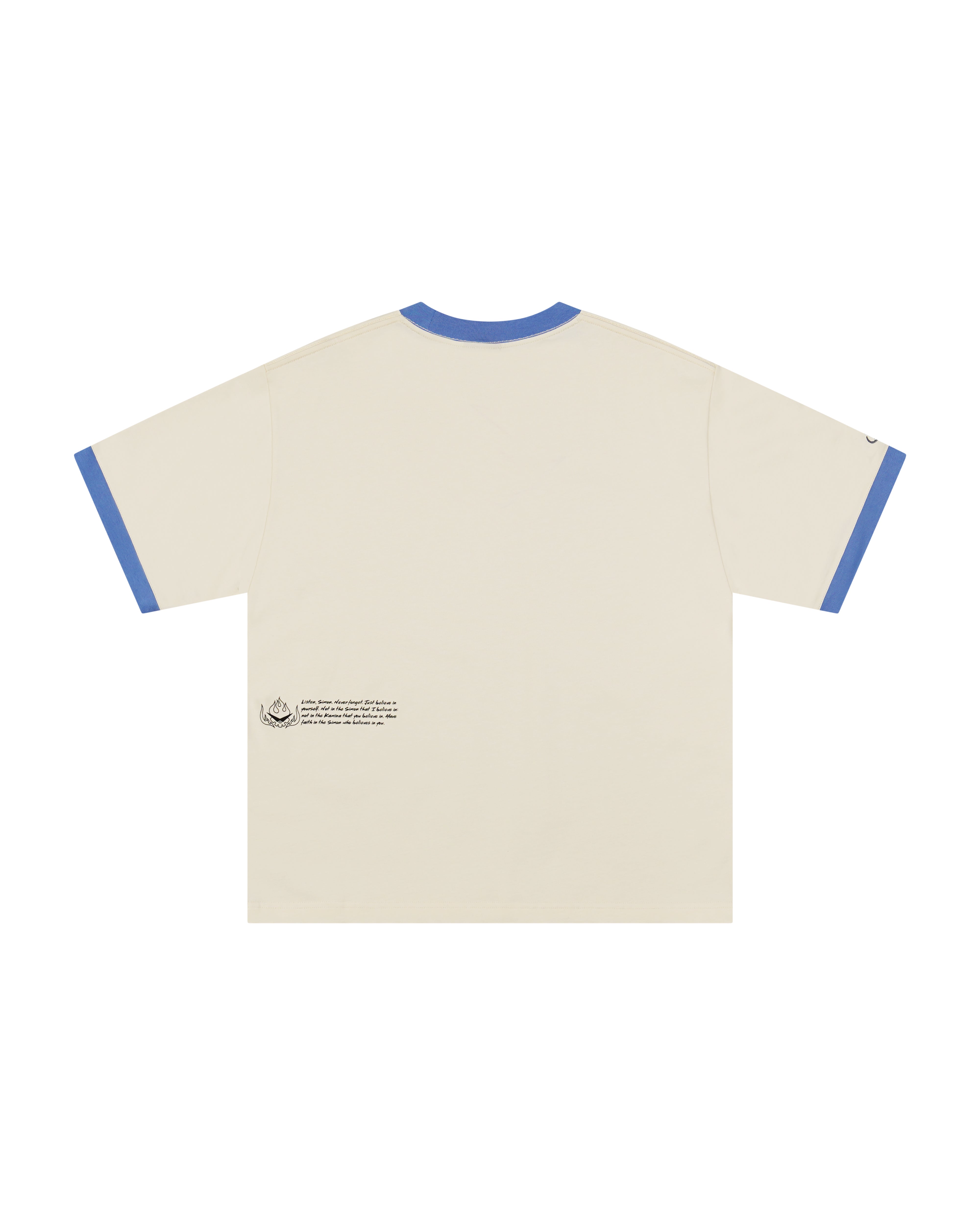 Gurren Lagann sublte anime character cream short sleeve tee