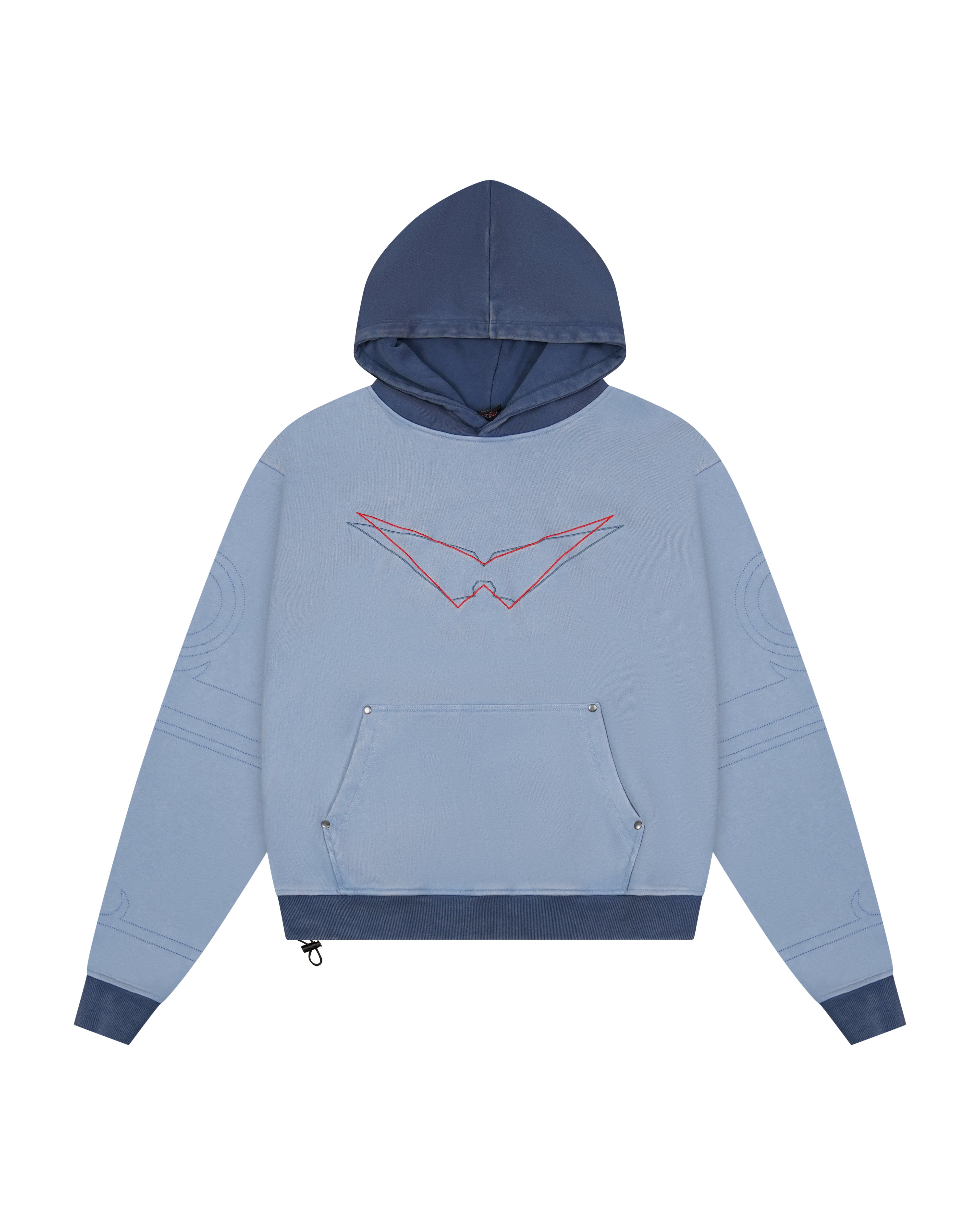 light blue Kamina subtle character hoodie Gurren Lagann