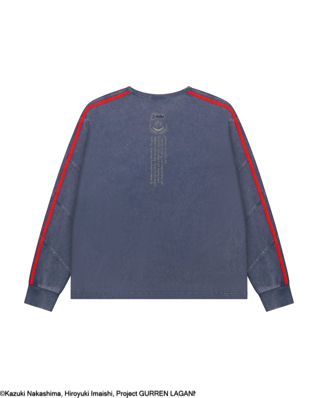 Gurren Lagann Simon blue long sleeve henley