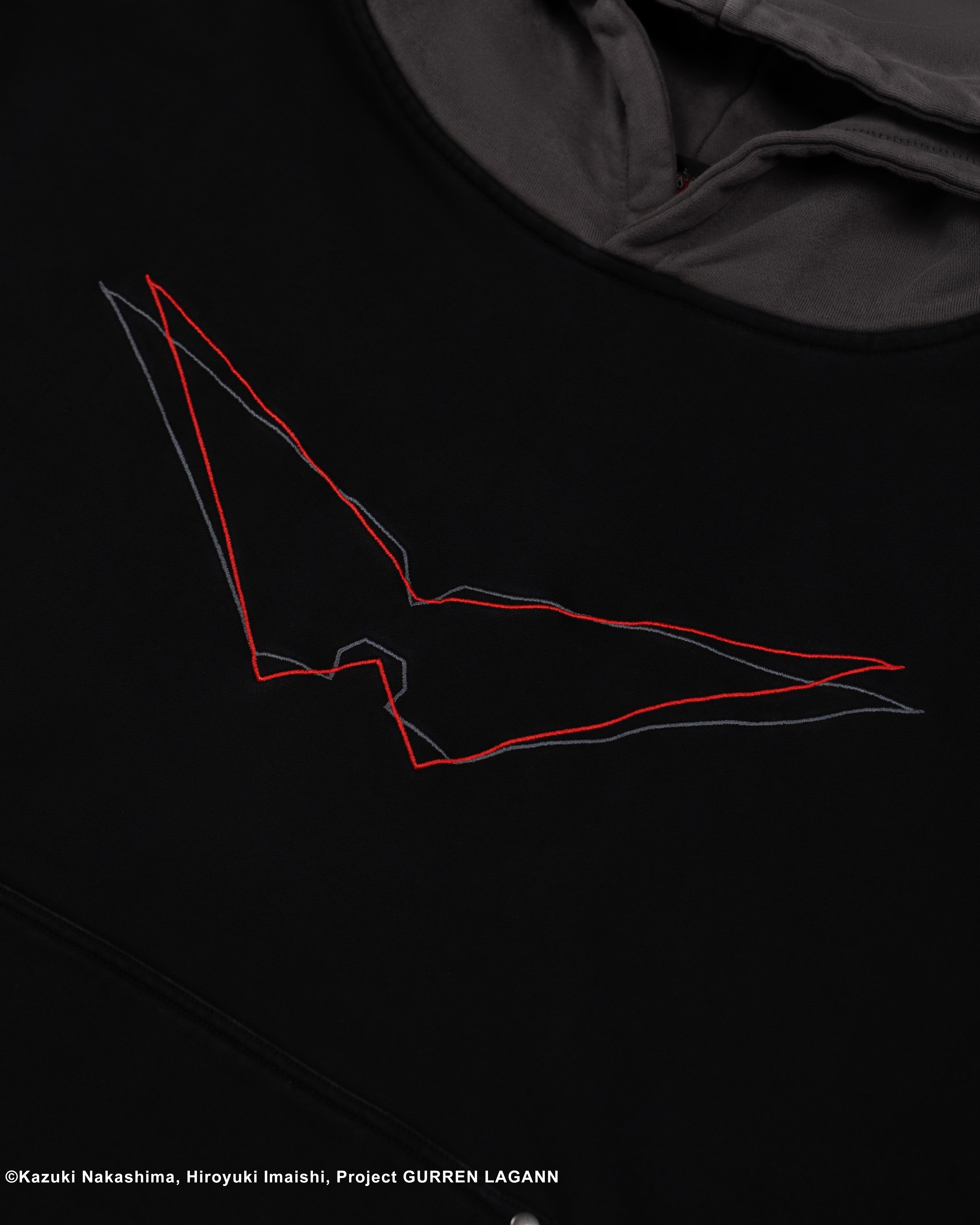 black Kamina subtle character hoodie Gurren Lagann