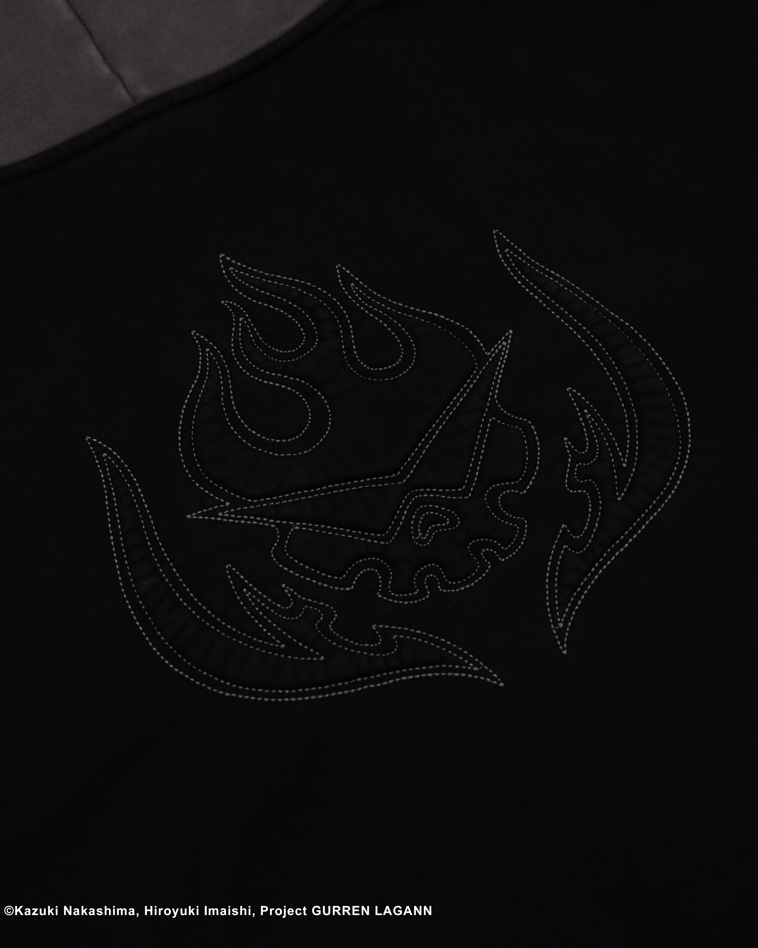 black Kamina subtle character hoodie Gurren Lagann