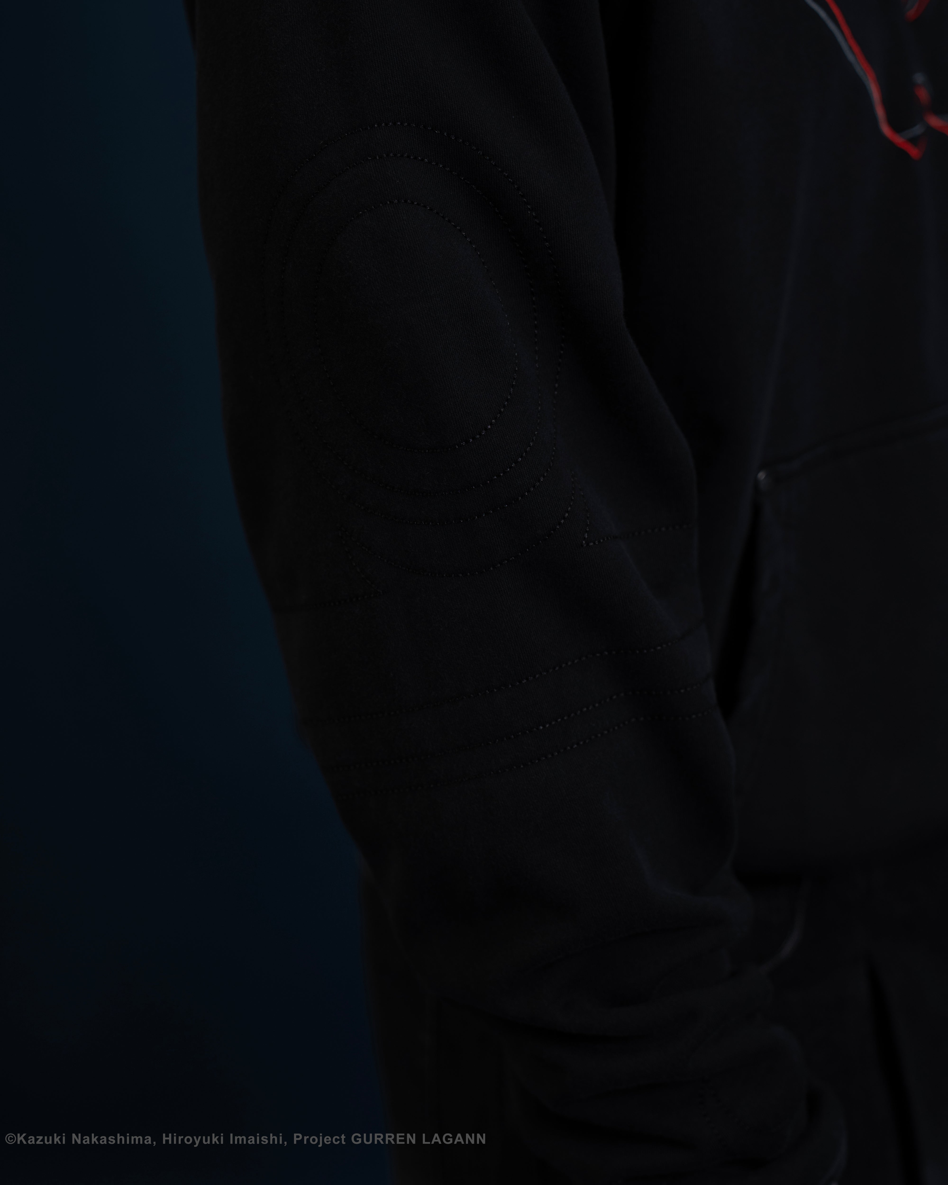 black Kamina subtle character hoodie Gurren Lagann