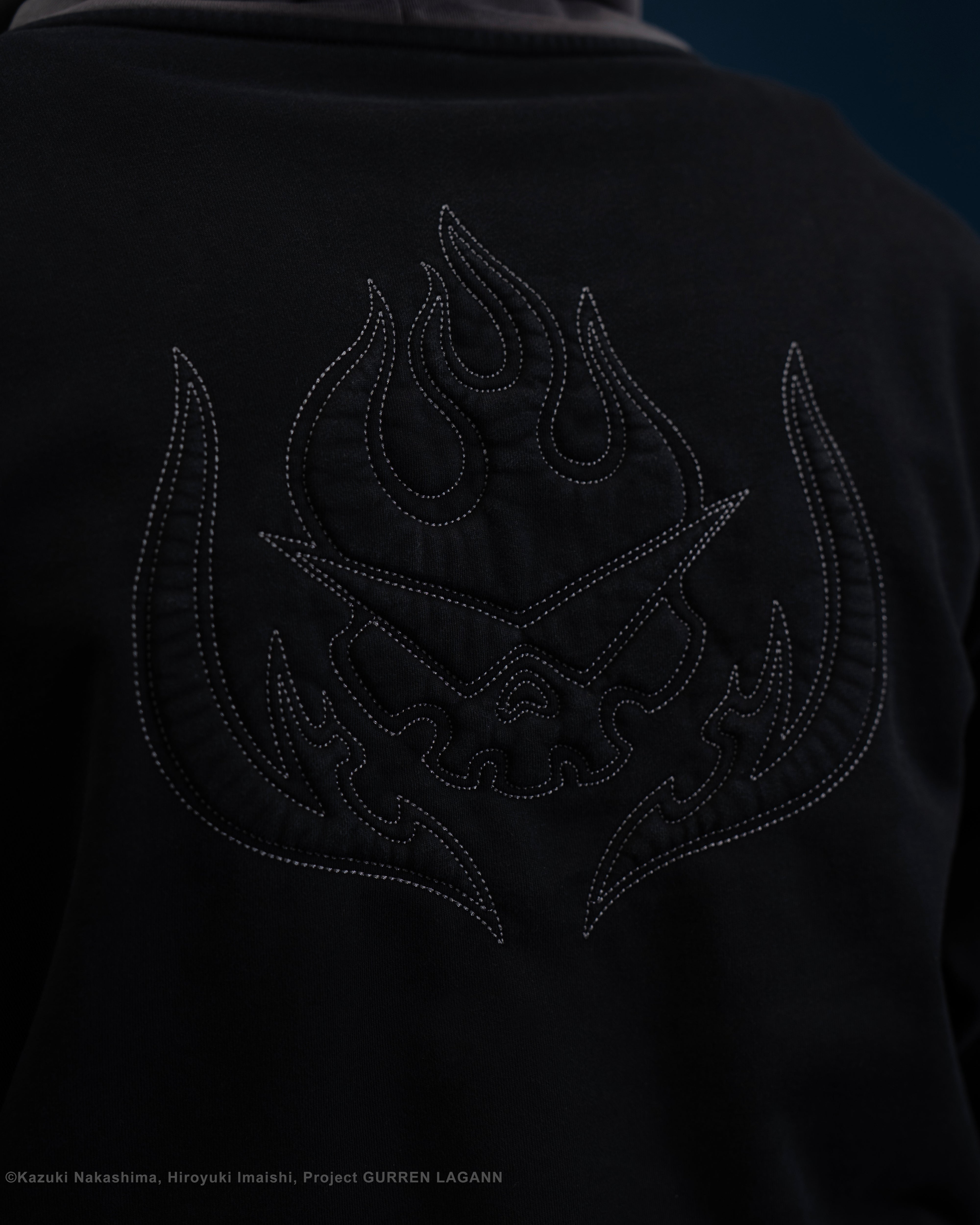 black Kamina subtle character hoodie Gurren Lagann