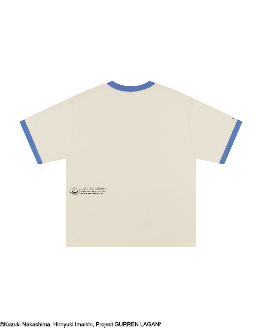 Gurren Lagann subtle anime character cream short sleeve tee