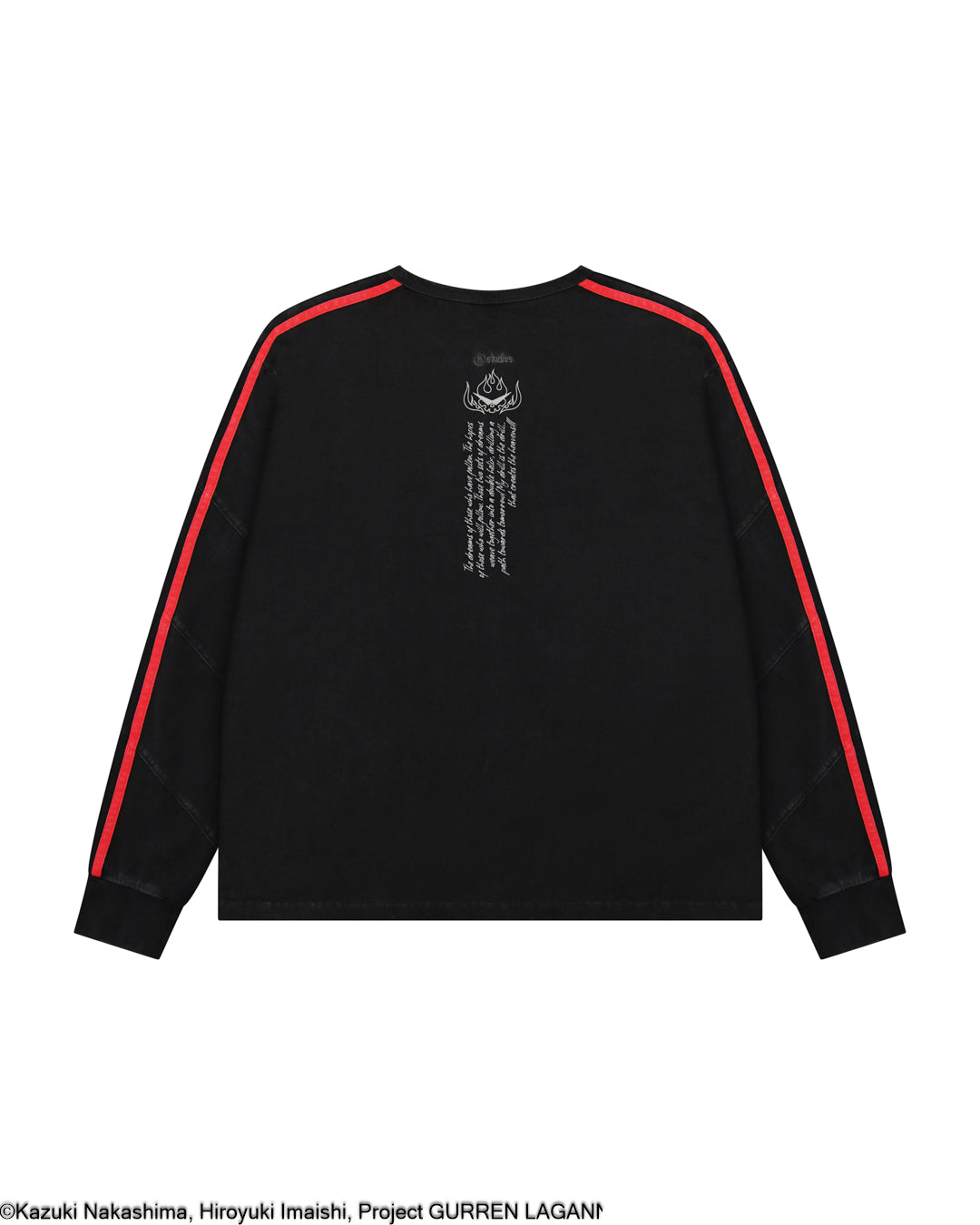 Gurren Lagann Simon black long sleeve henley