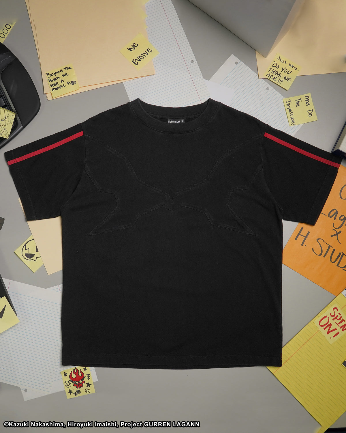 SUPER GALAXY BLACK TEE GURREN LAGANN