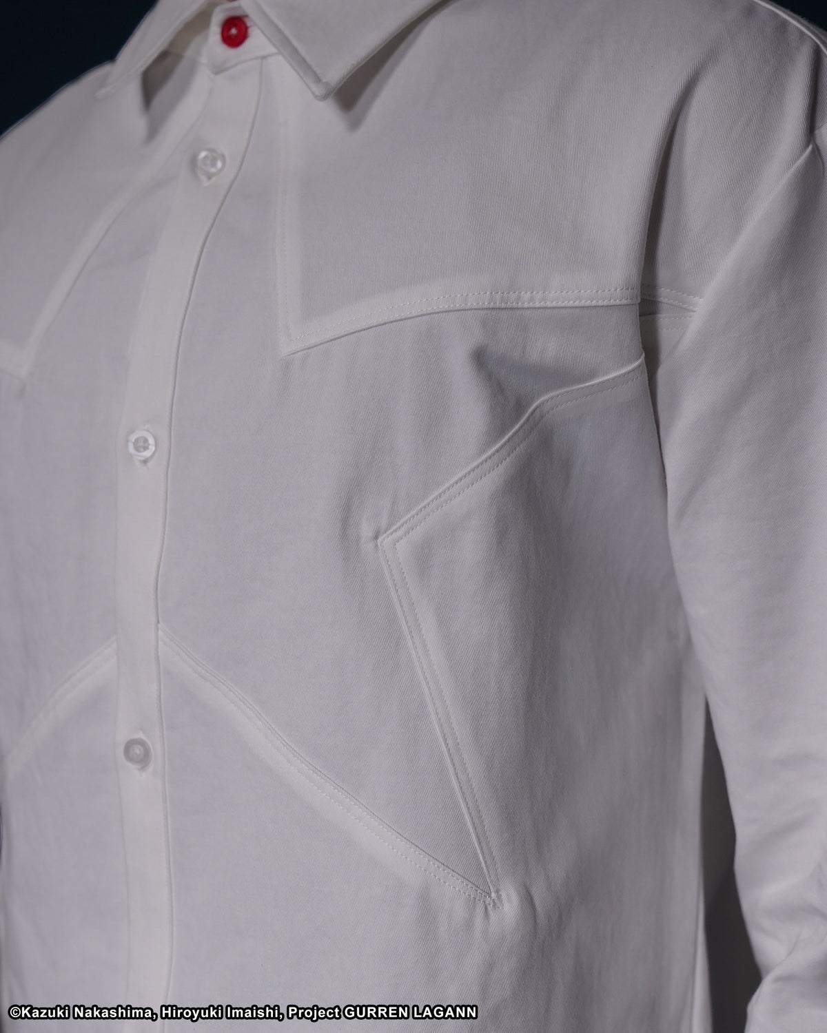GURREN LAGANN WHITE BUTTON UP SIMON