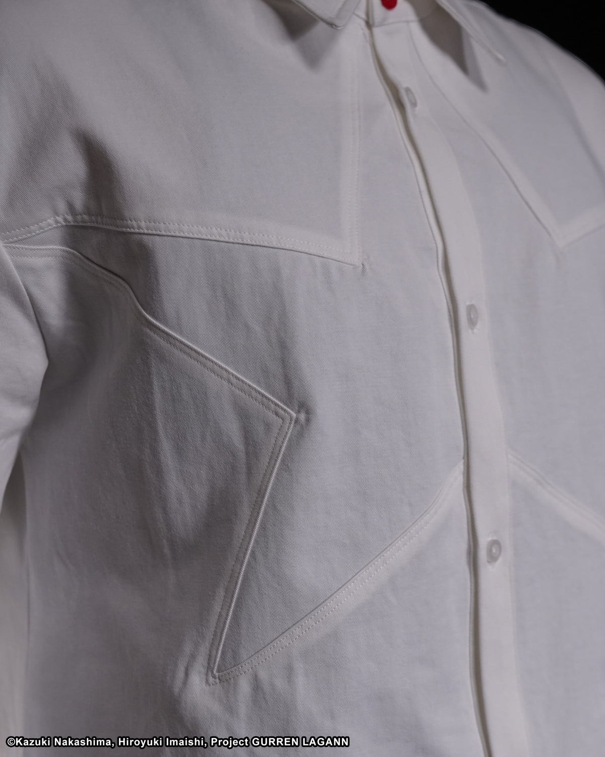 GURREN LAGANN WHITE BUTTON UP SIMON