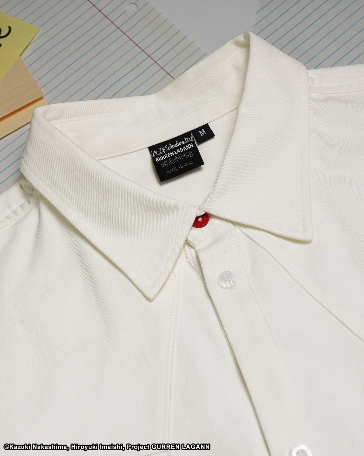 GURREN LAGANN WHITE BUTTON UP SIMON