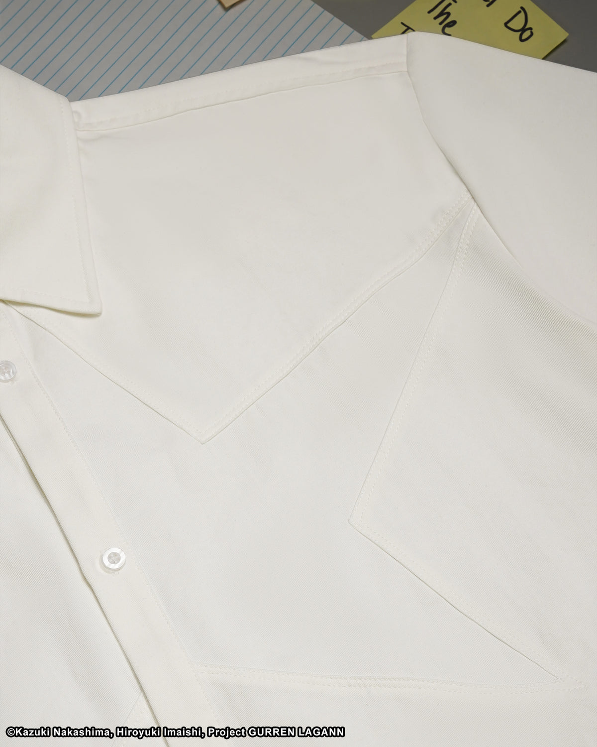 GURREN LAGANN WHITE BUTTON UP SIMON
