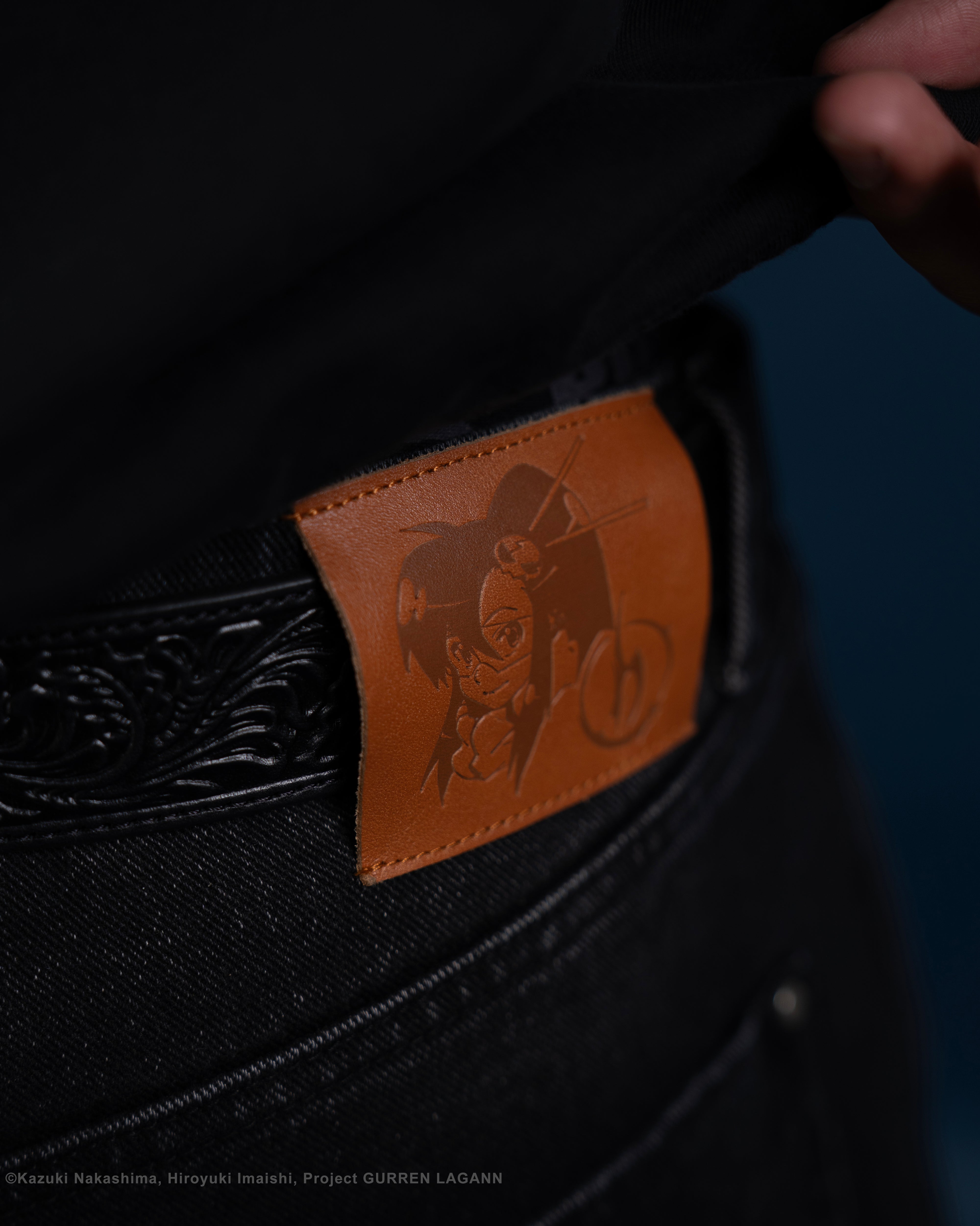 Black denim jorts Yoko Gurren Lagann