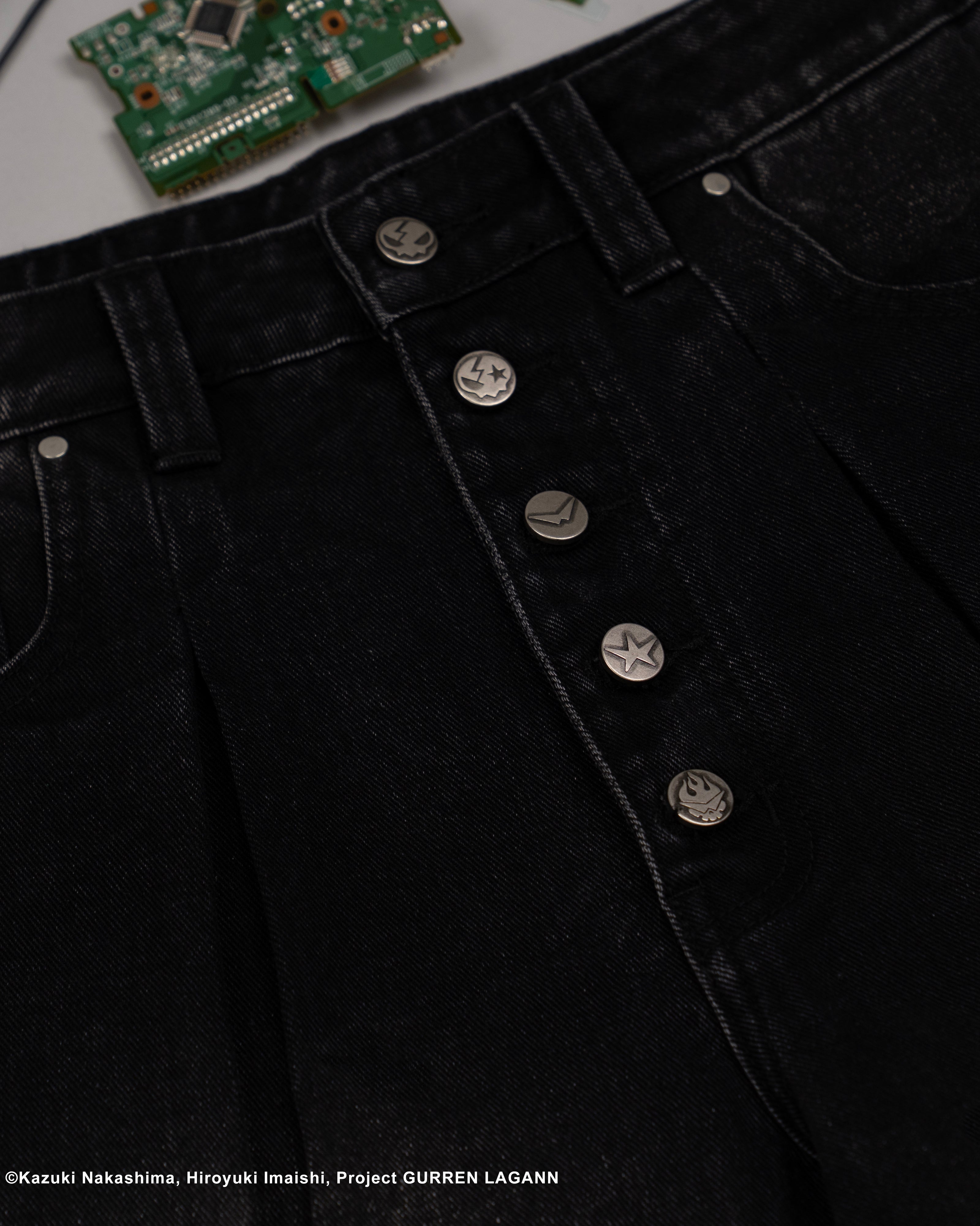 Black denim jorts Yoko Gurren Lagann