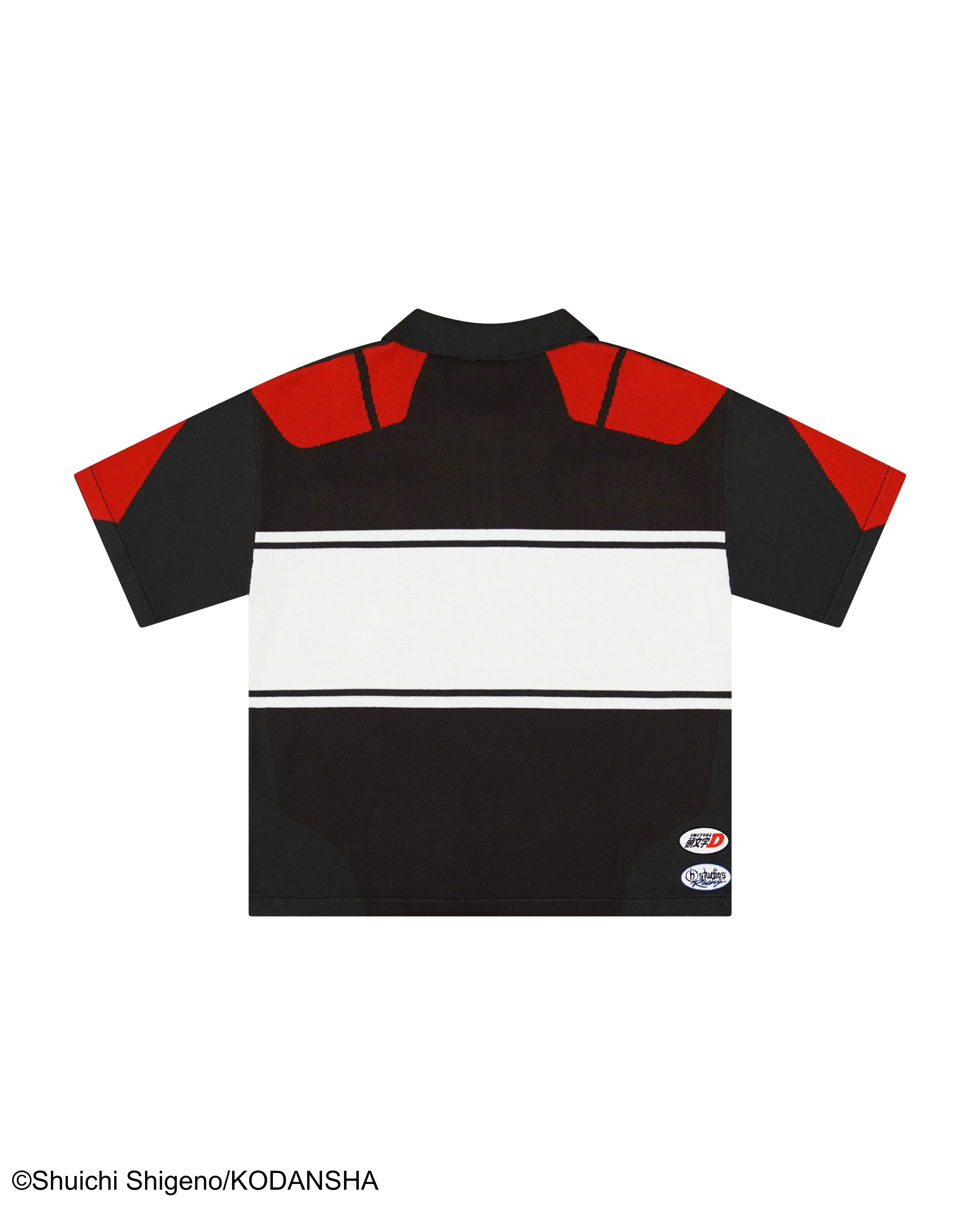 Initial D racing knitted polo tee