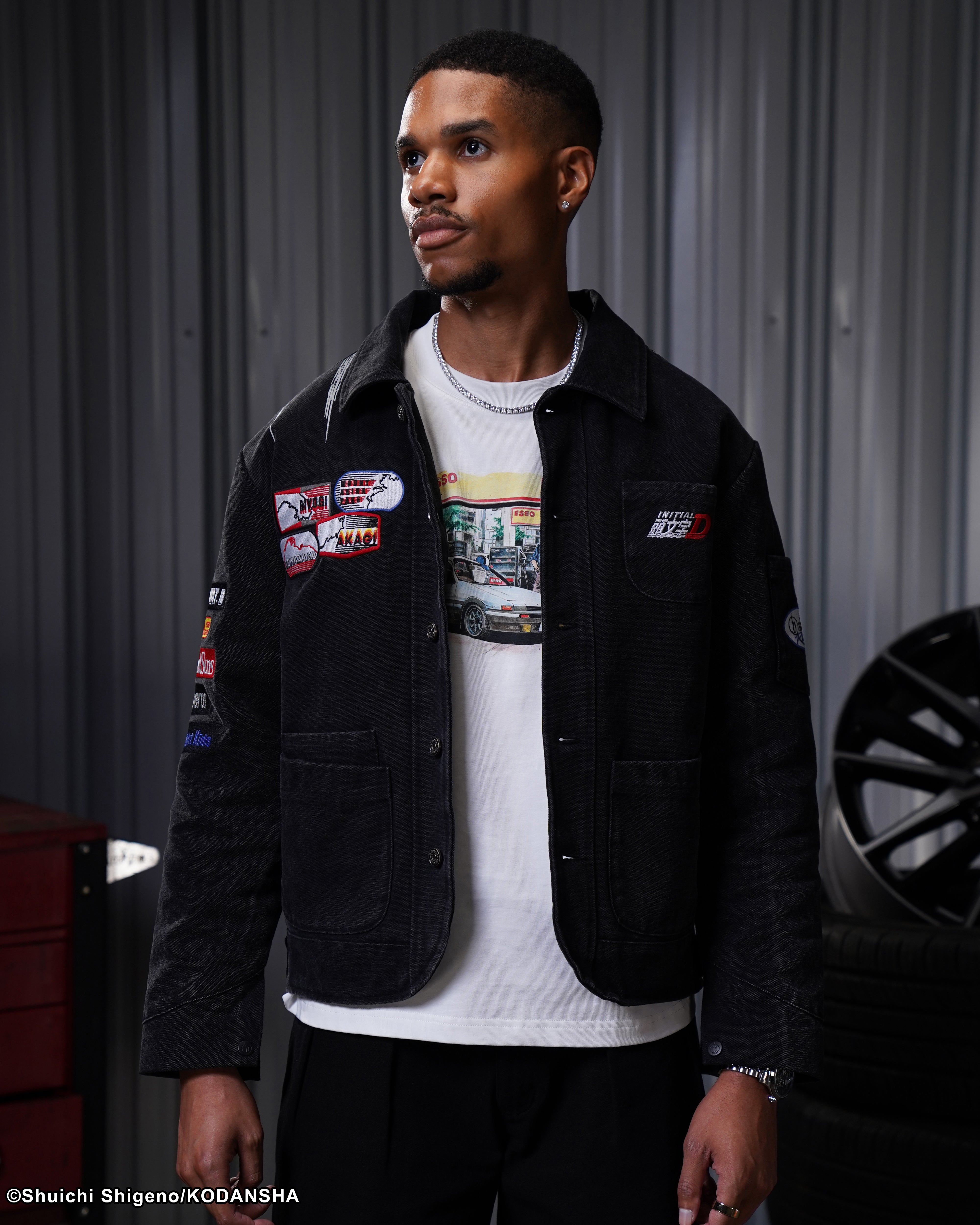Initial D work racing cotton canvas jacket