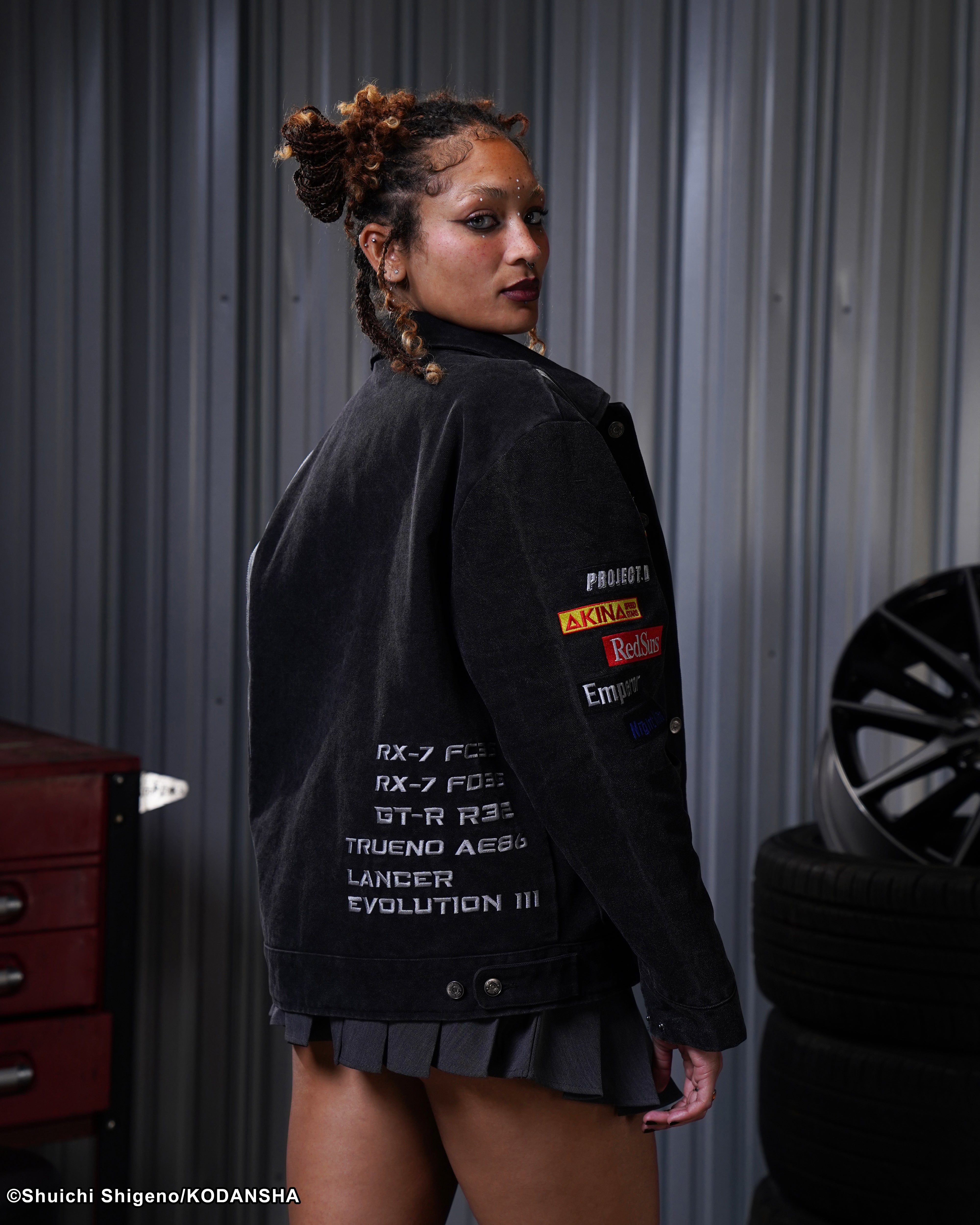 Initial D work racing cotton canvas jacket