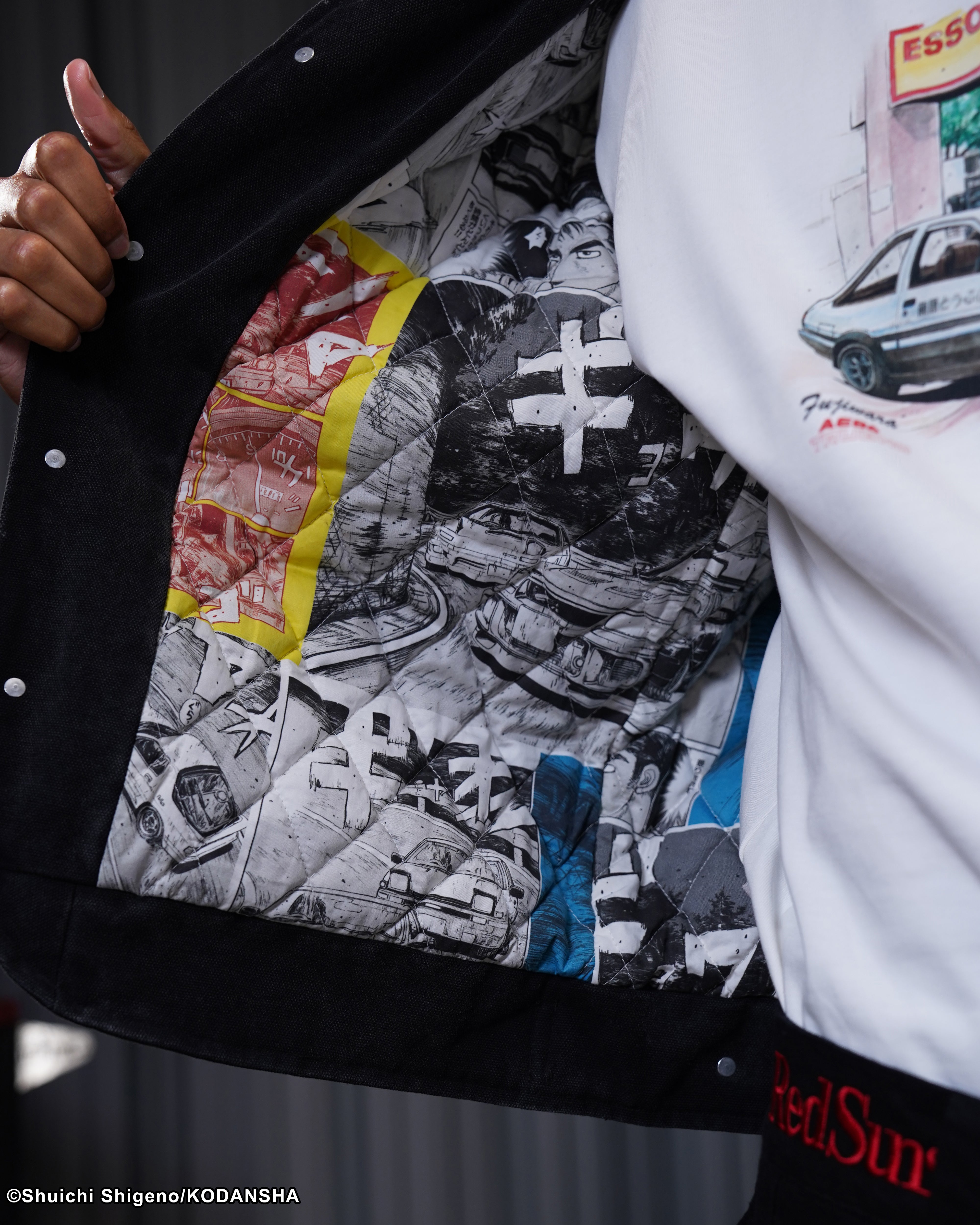 Initial D work racing cotton canvas jacket