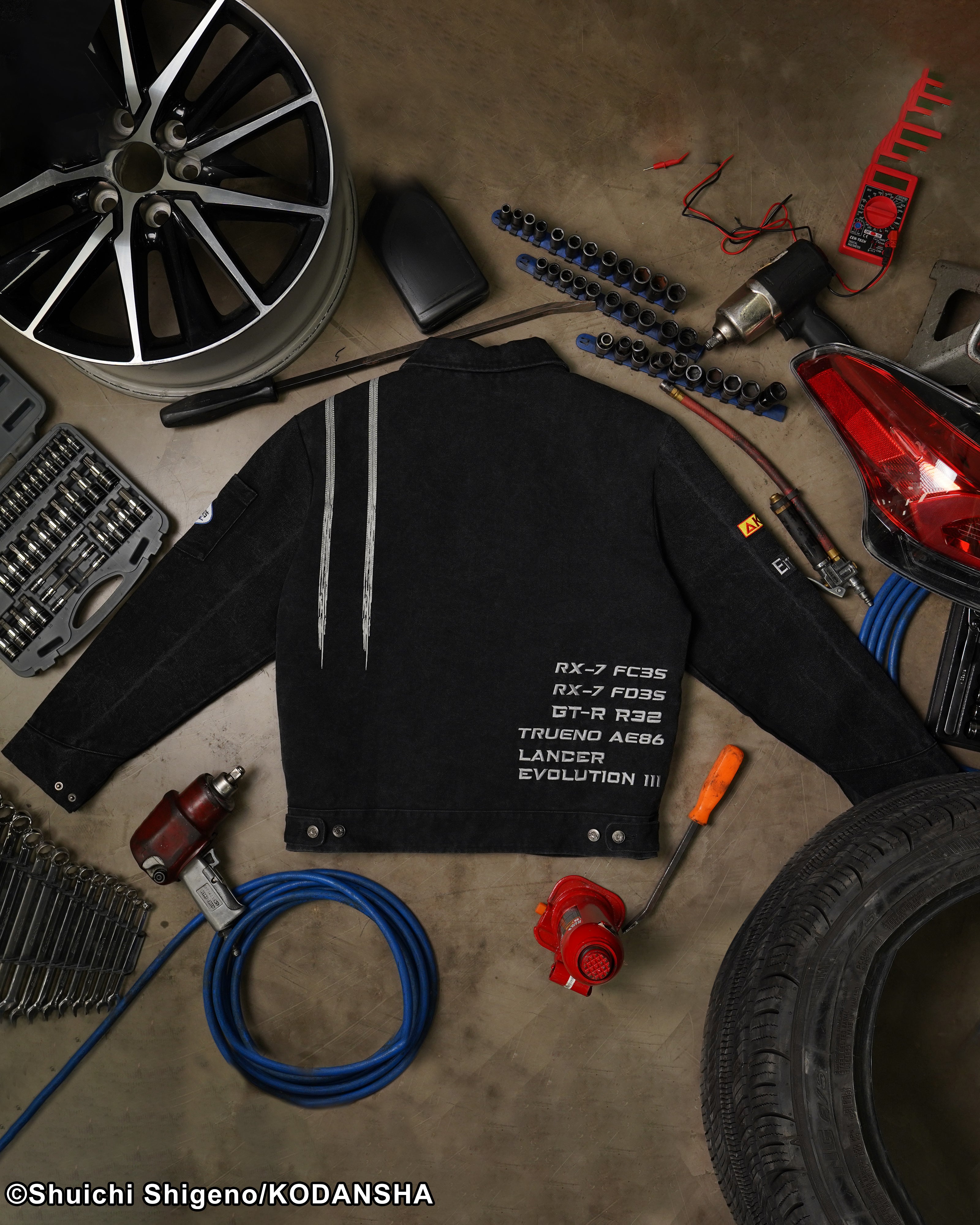 Initial D work racing cotton canvas jacket