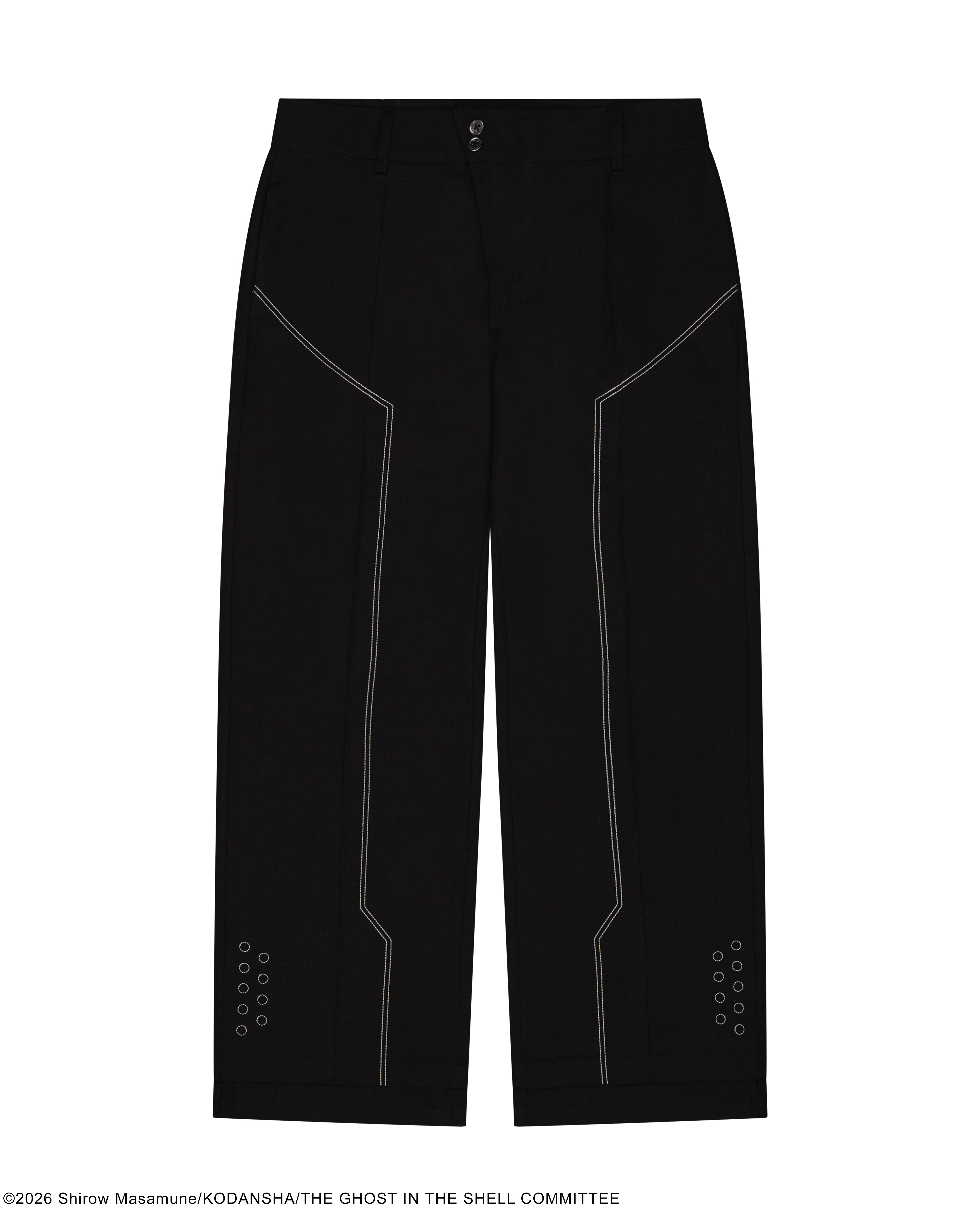 The Ghost in the Shell Ghost splice trousers in black
