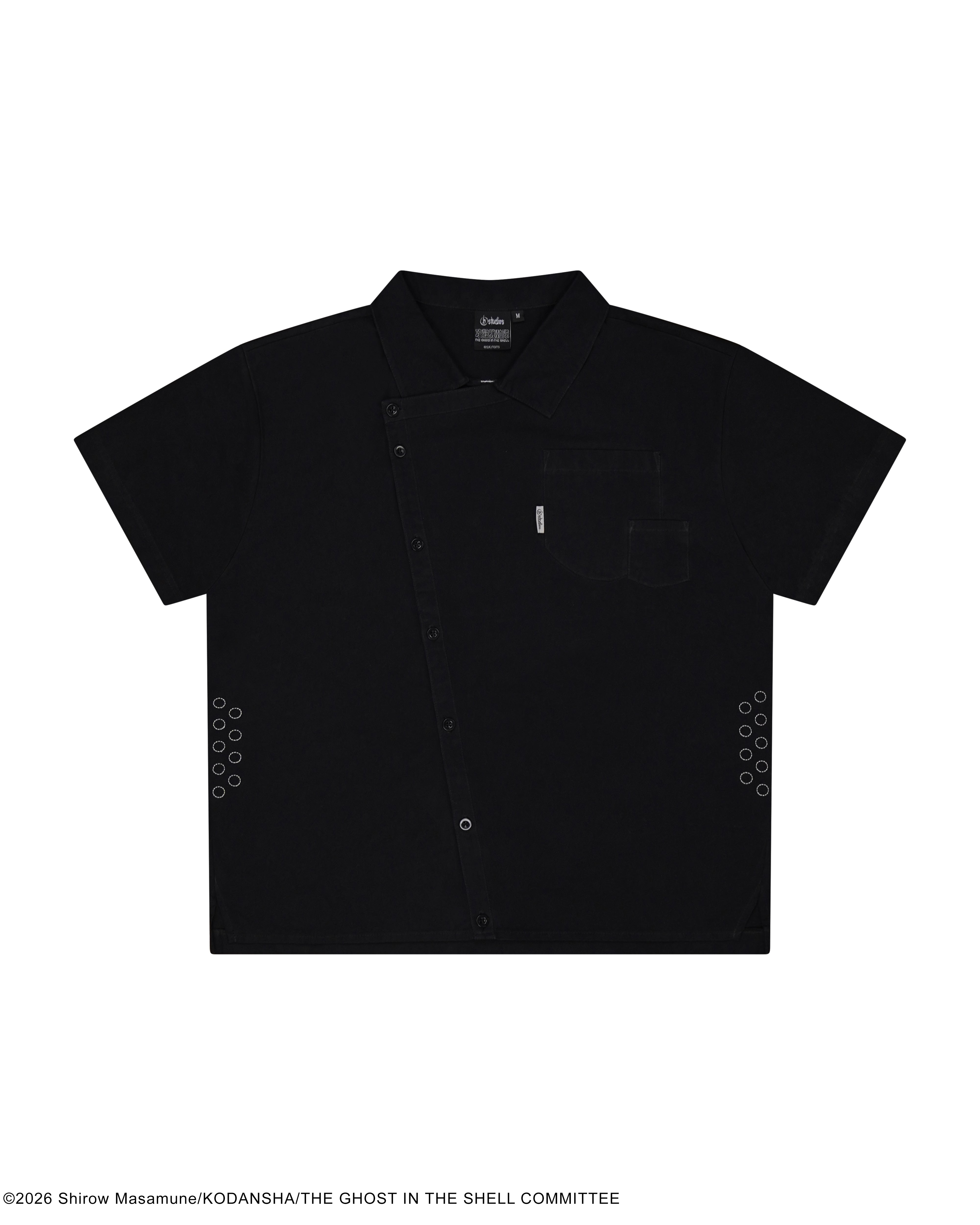 The Ghost in the Shell black ghost splice button up