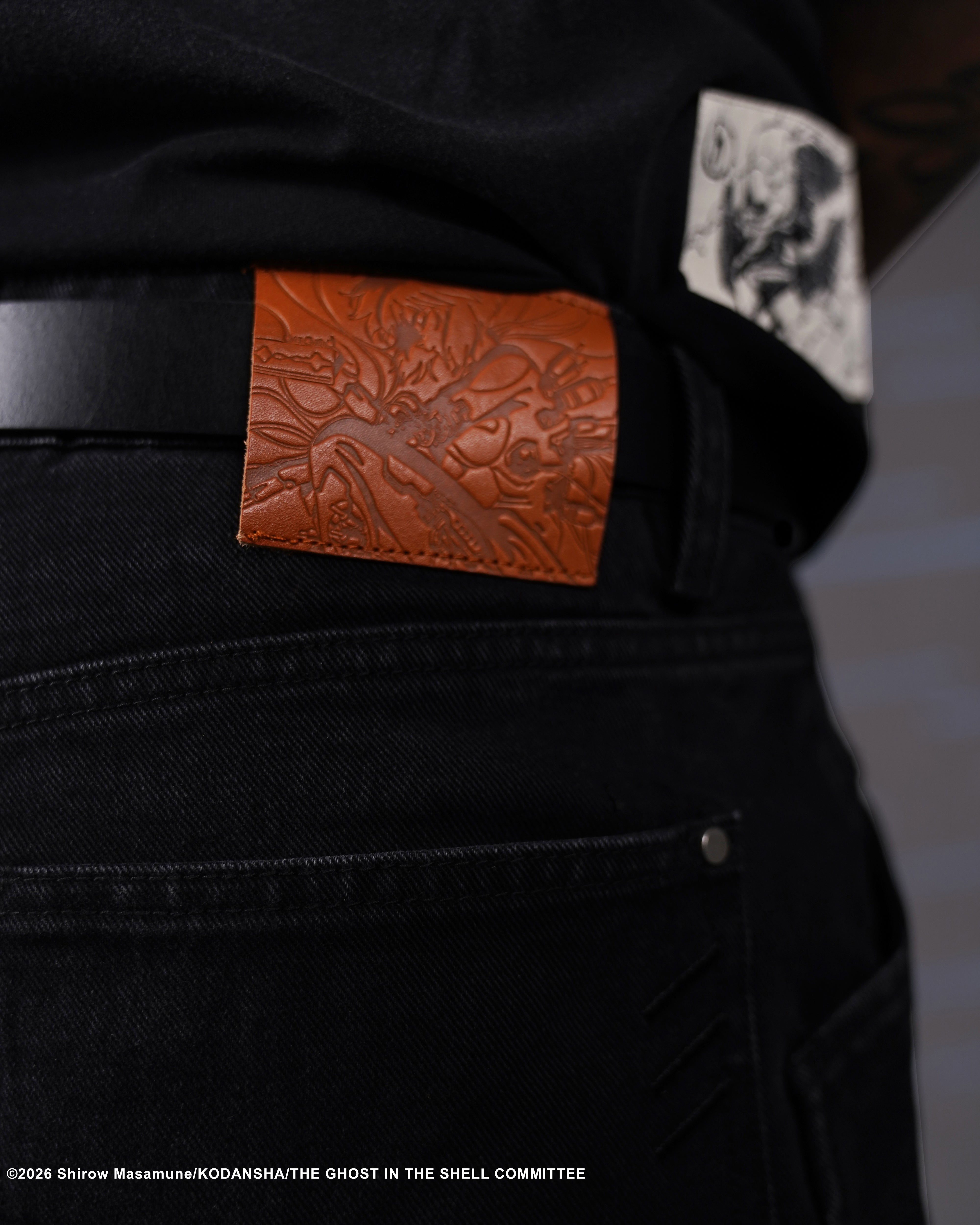 The Ghost in the Shell, black cyber denim jeans