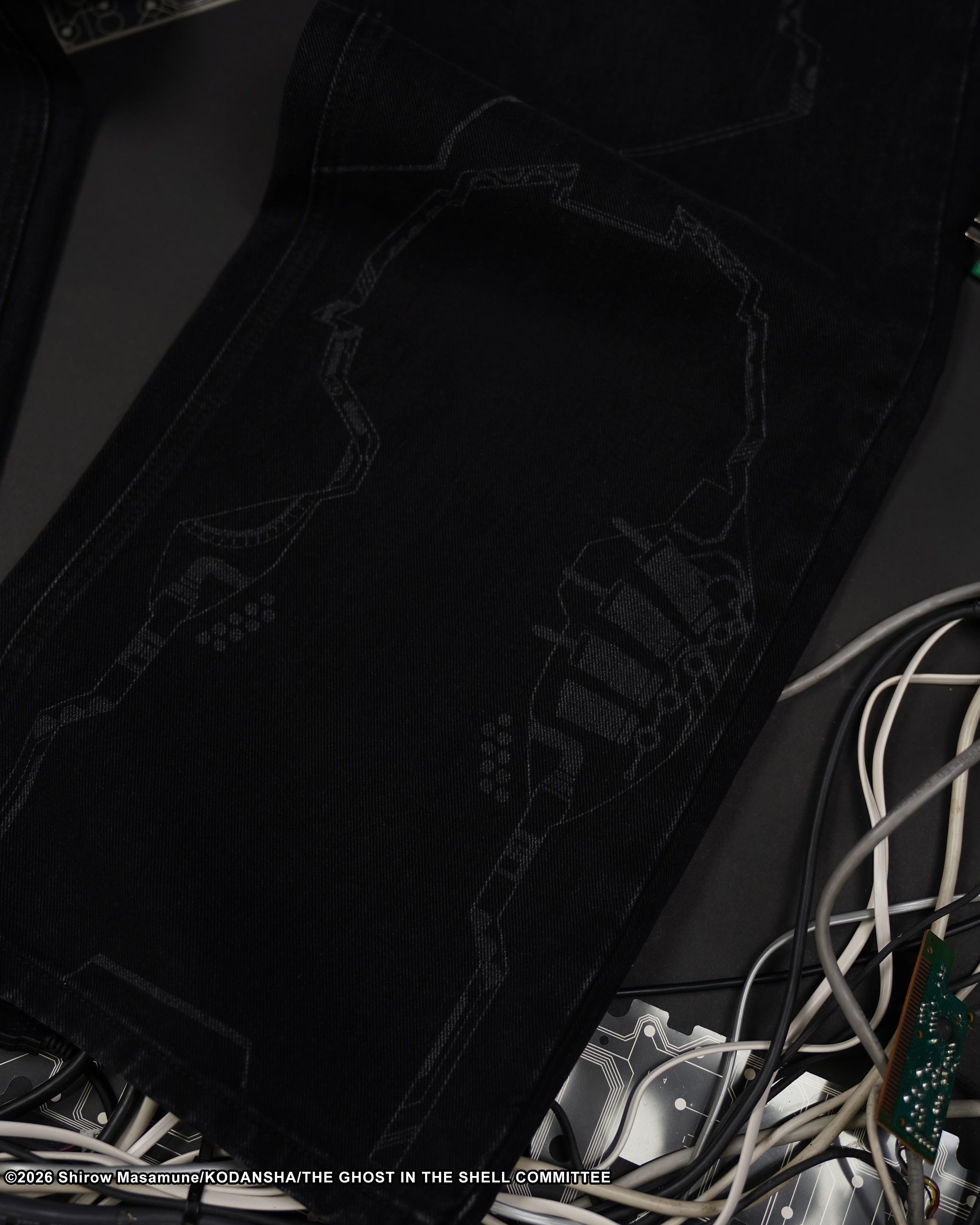 The Ghost in the Shell, black cyber denim jeans