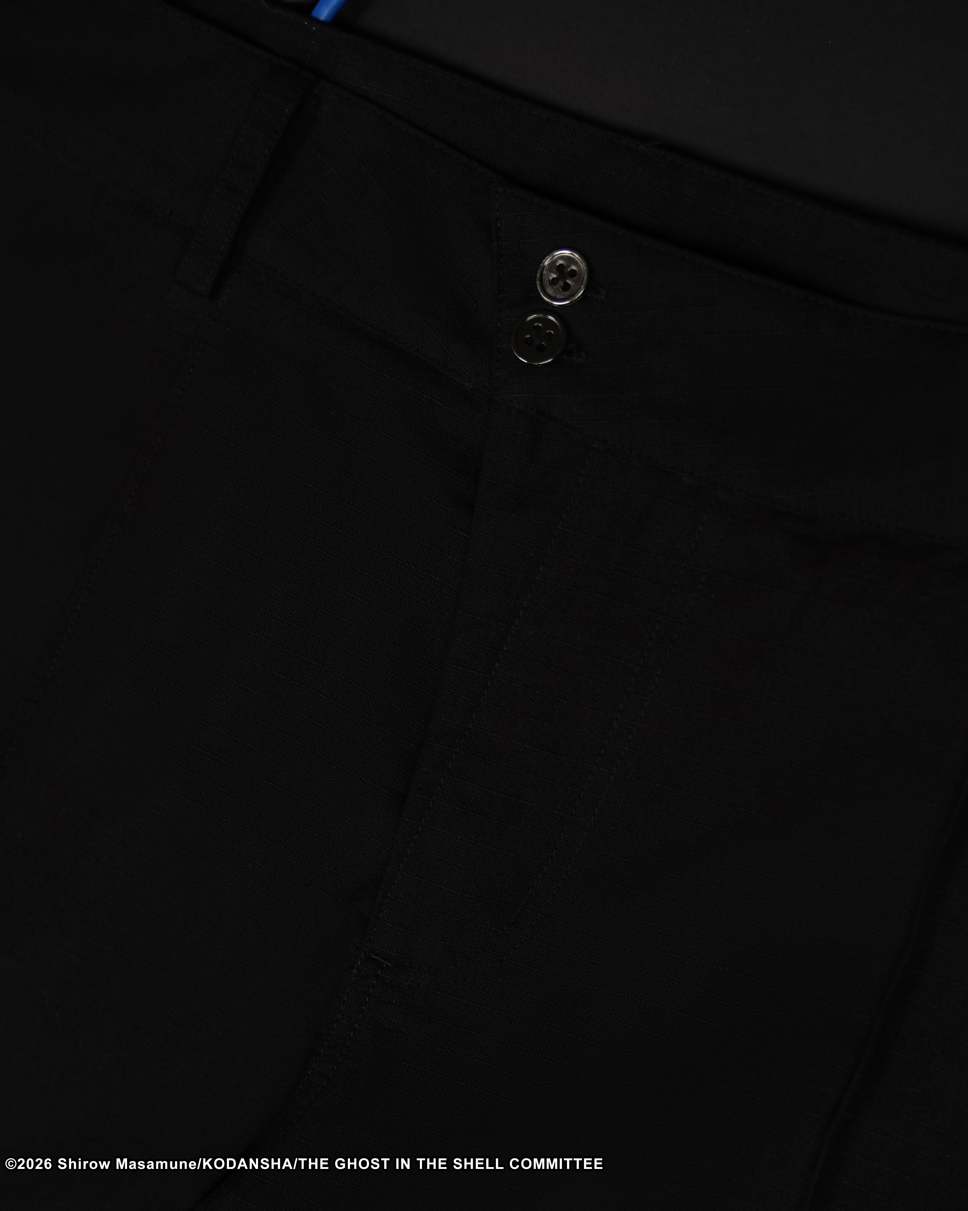 The Ghost in the Shell Ghost splice trousers in black