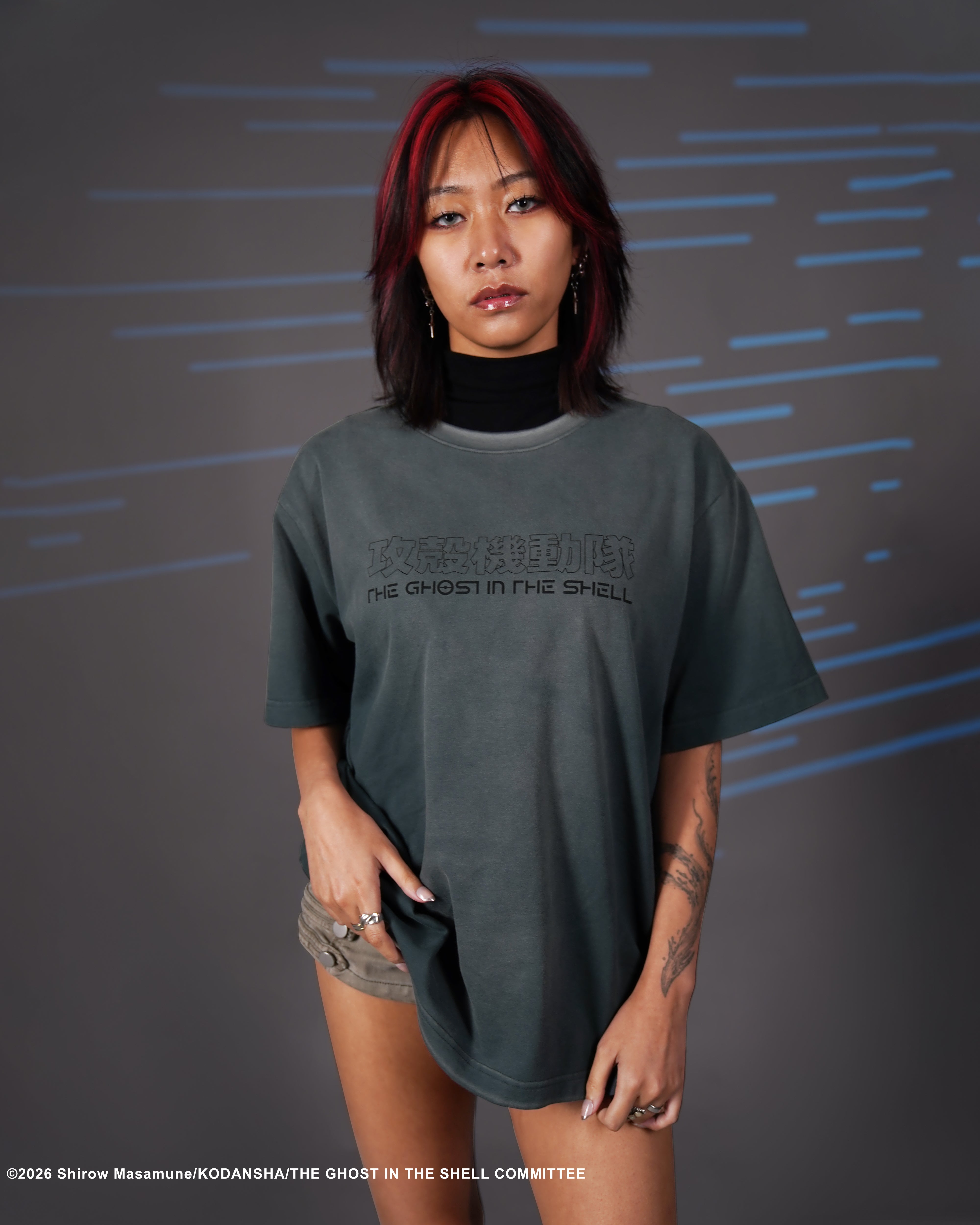 The Ghost in the Shell Motoko Kusanagi character printed tee