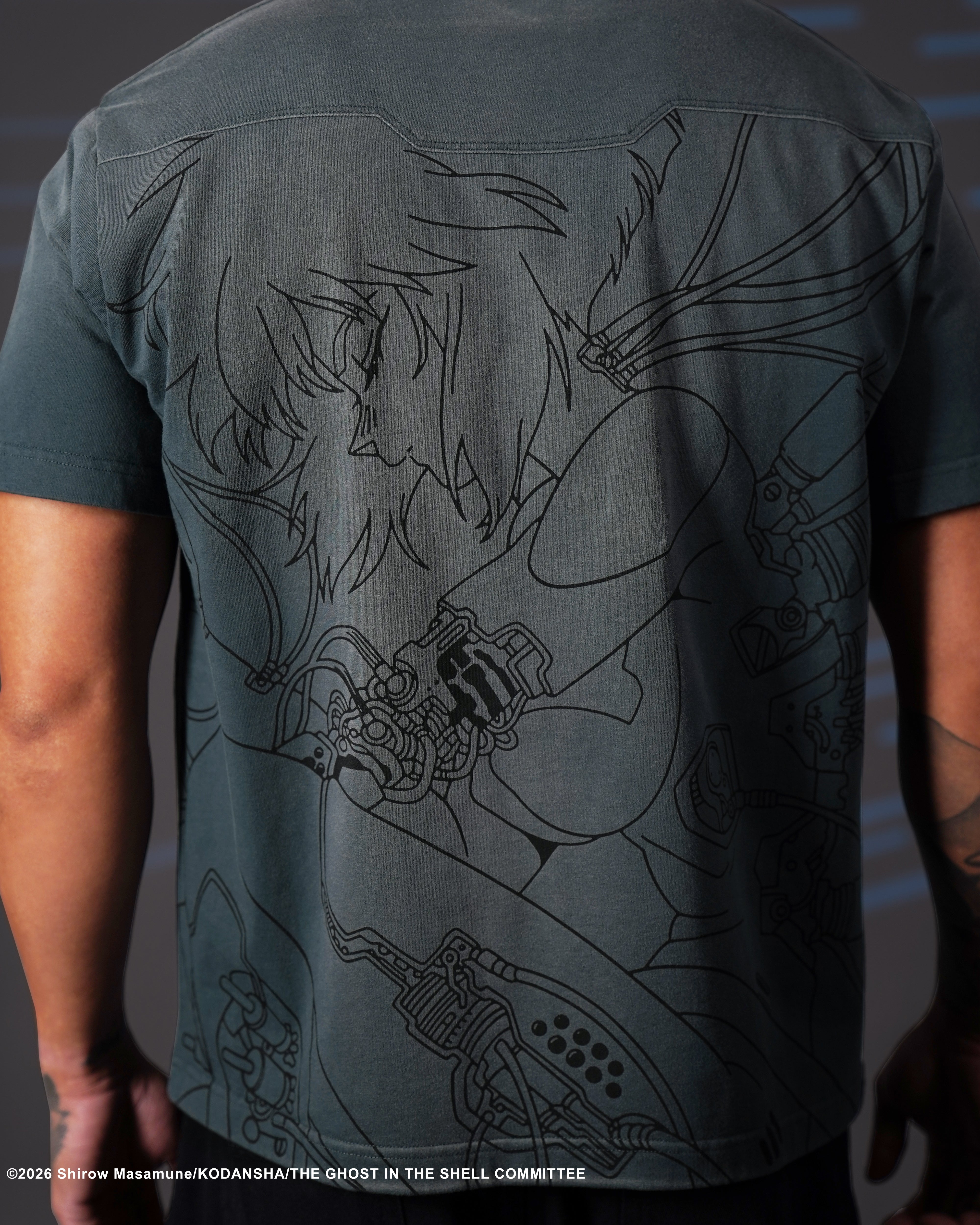 The Ghost in the Shell Motoko Kusanagi character printed tee