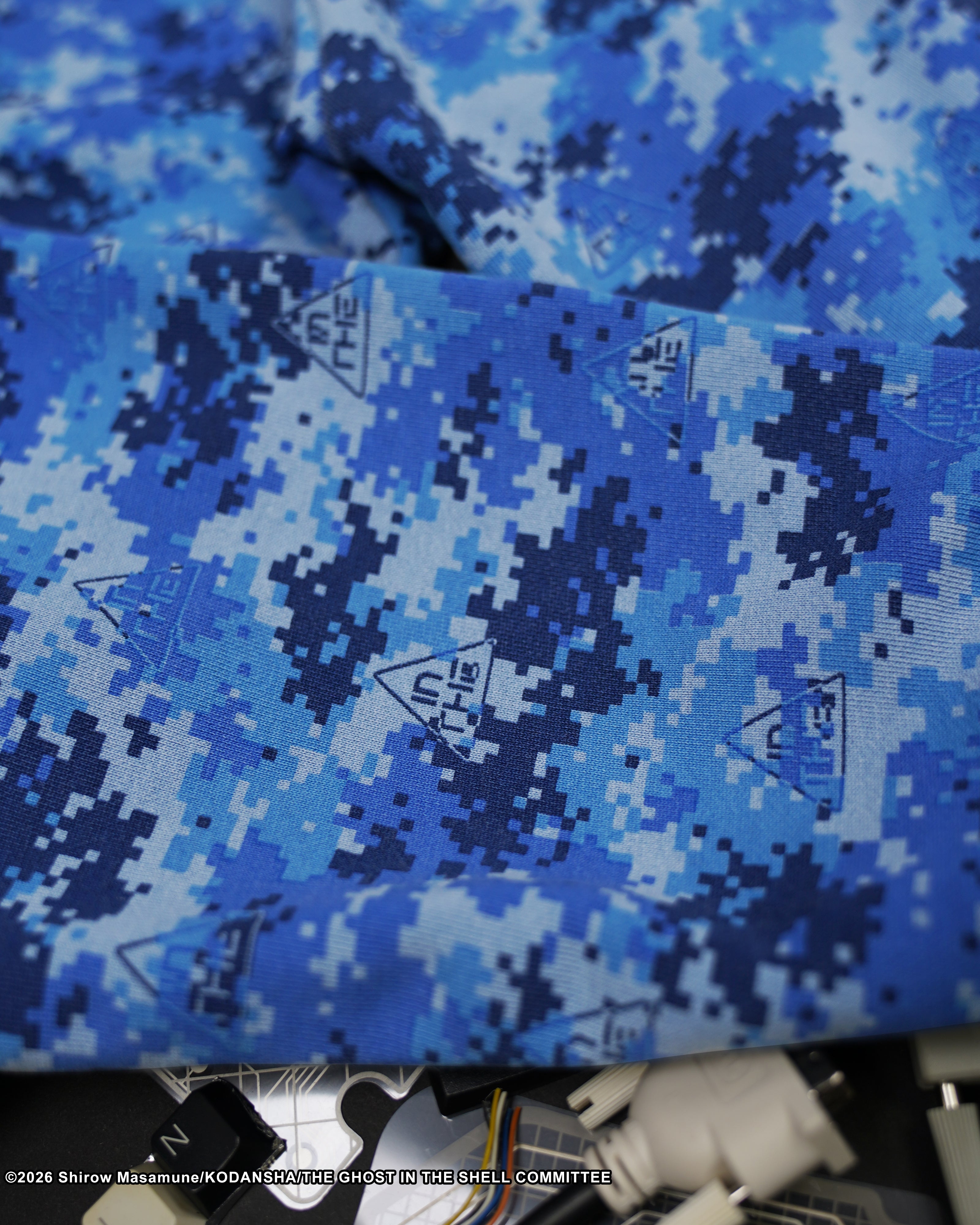 The Ghost in the Shell digital blue camo hoodie