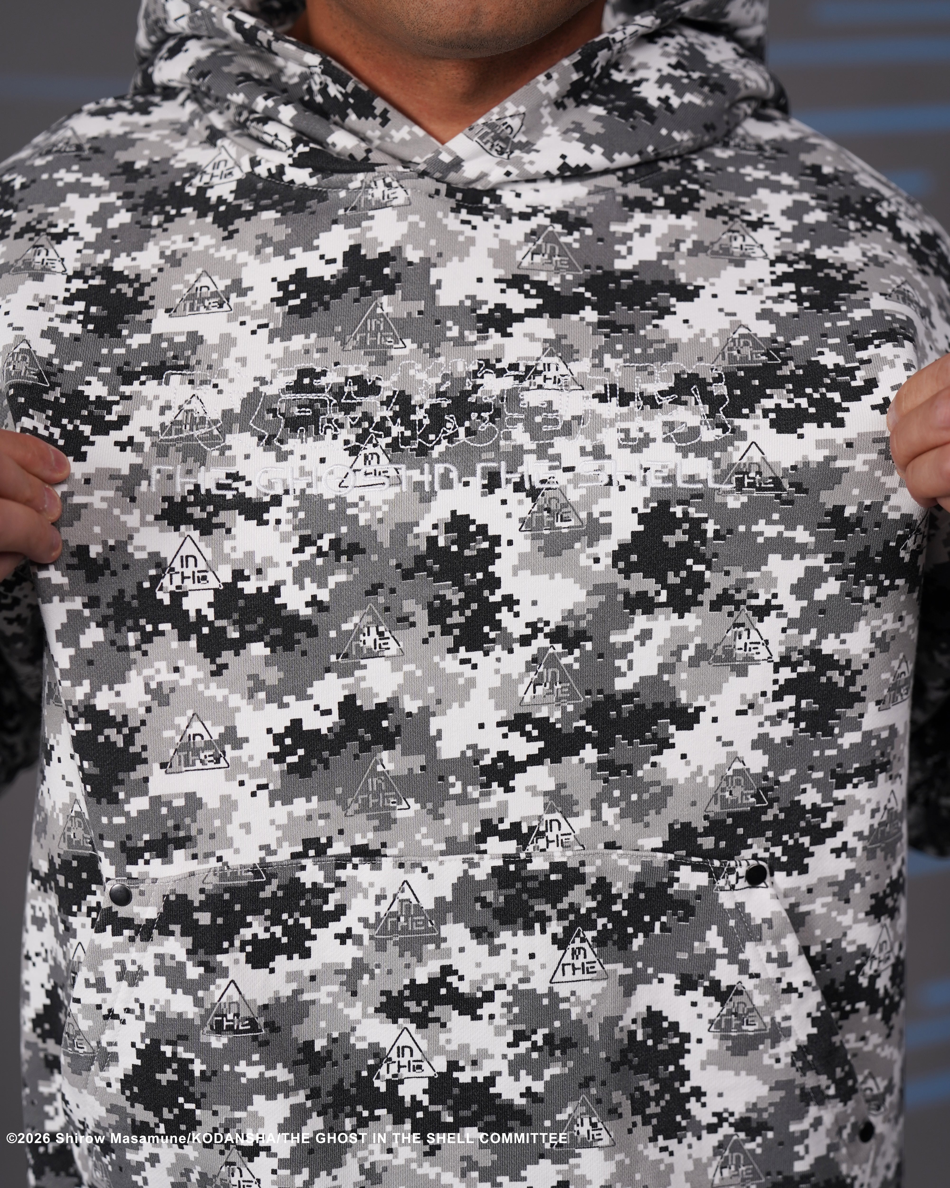 The Ghost in the Shell grey camo hoodie