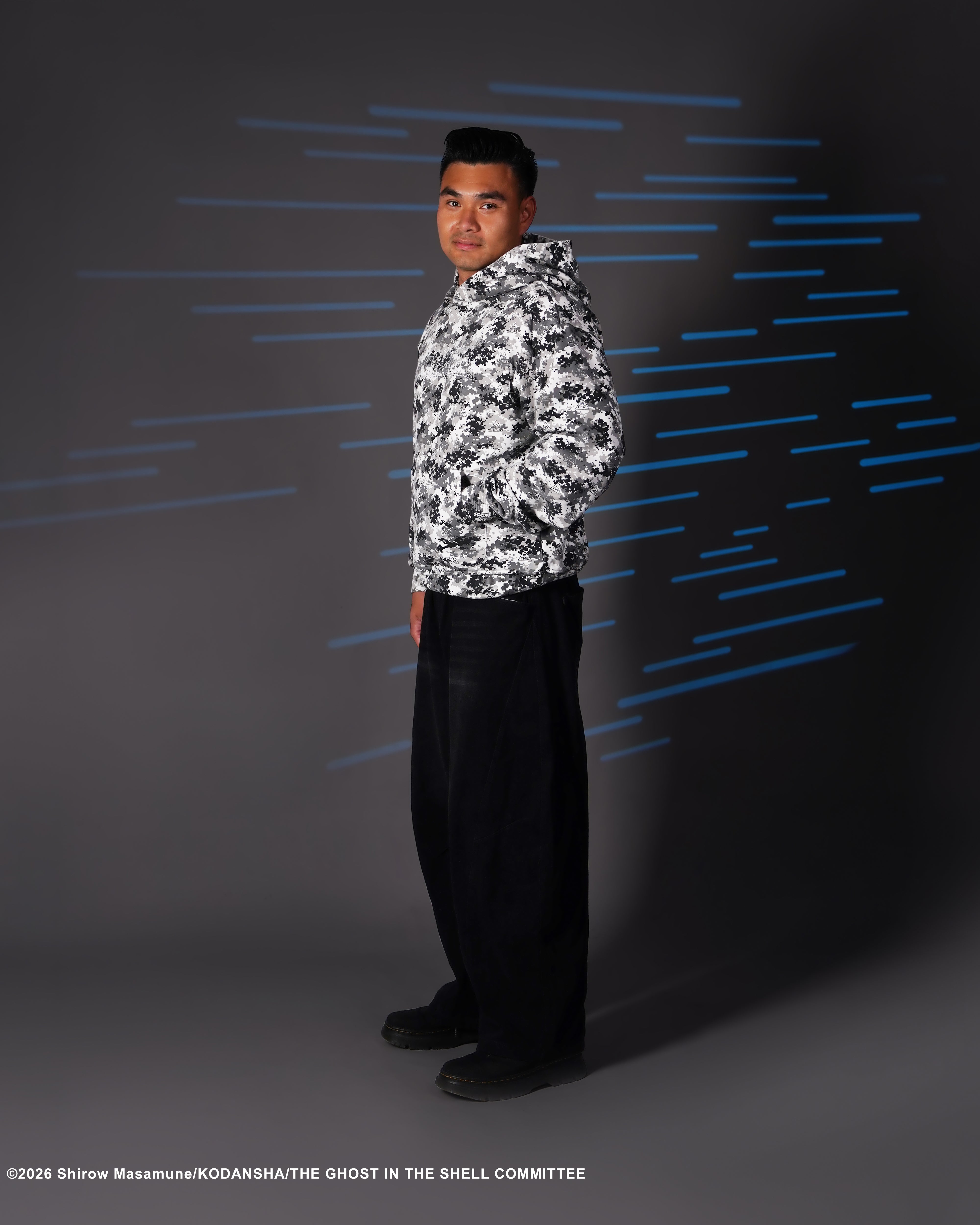 The Ghost in the Shell grey camo hoodie
