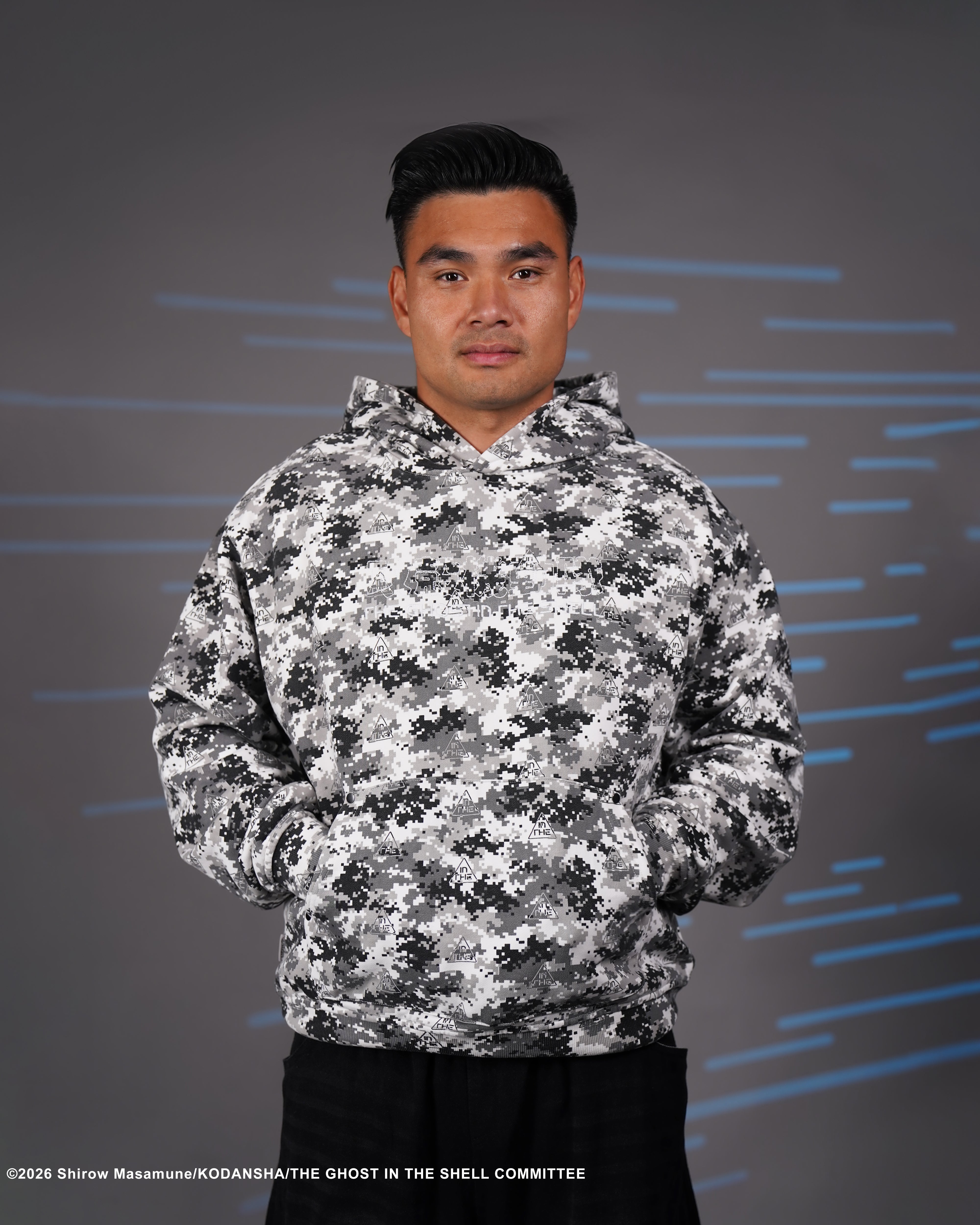 The Ghost in the Shell grey camo hoodie