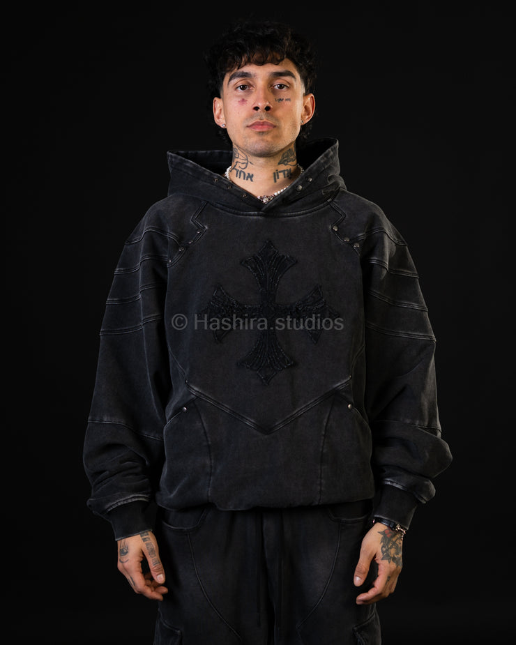 Shattered Alpha Cross Hoodie