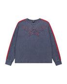 Gurren Lagann Simon blue long sleeve henley 