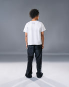 Vintage washed off-white mid length tee with original huntsmen fantasy inspired illustration with cherry blossom tree. 