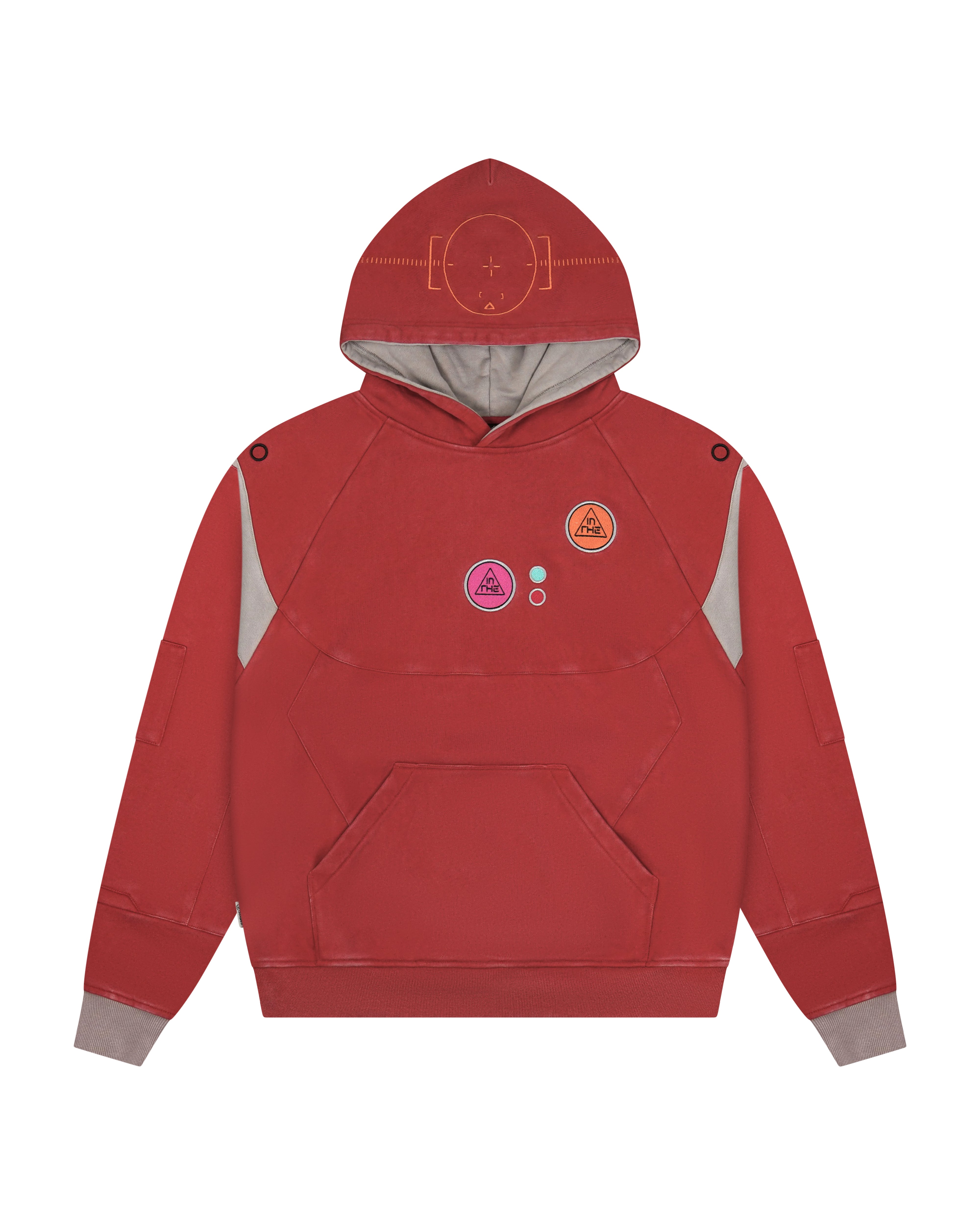 The Ghost in the Shell Fuchikoma logo patch armored paneled hoodie
