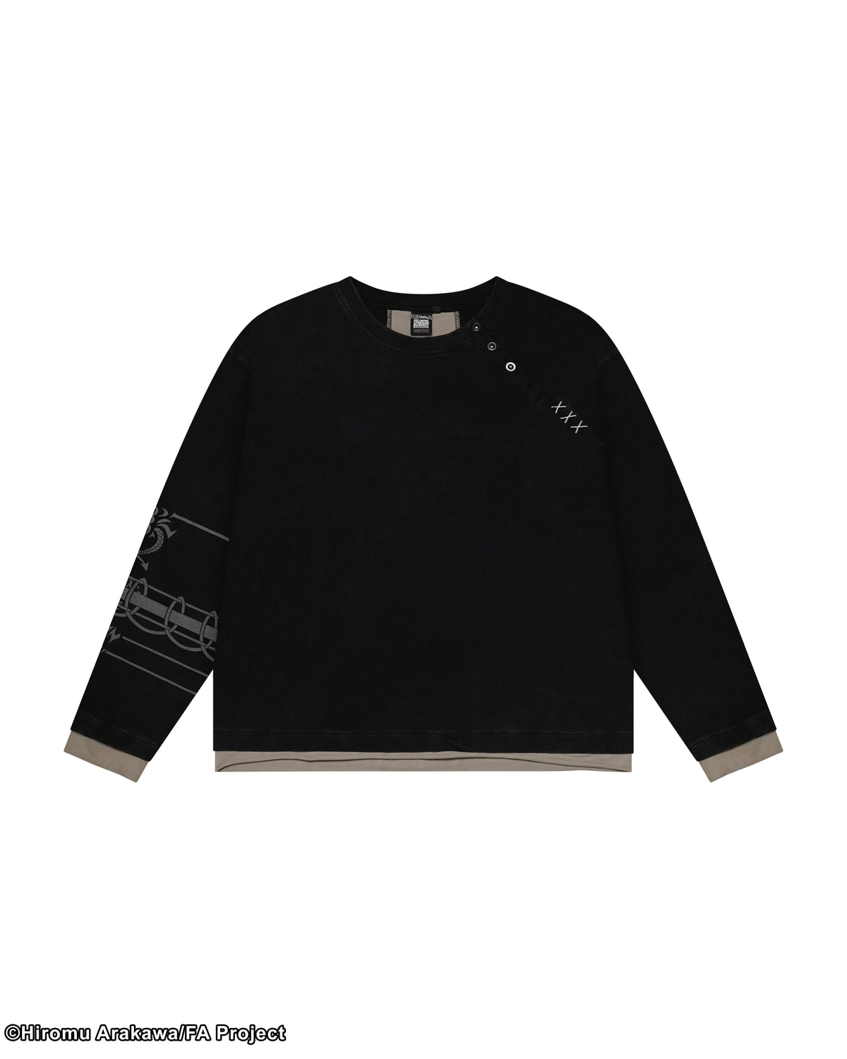 Fullmetal Alchemist black scar inspired asymmetrical Henley 