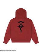 Fullmetal Alchemist Brotherhood Ed Asymmetrical red hoodie 