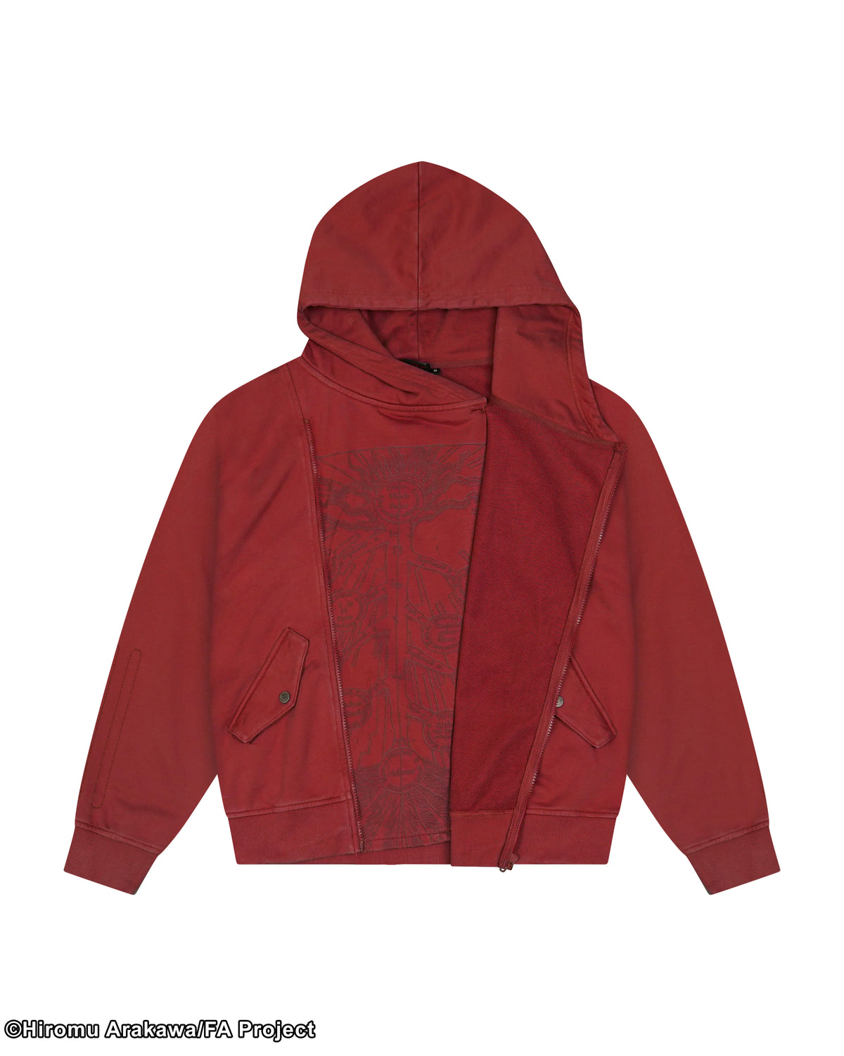 Fullmetal Alchemist Brotherhood Ed Asymmetrical red hoodie 