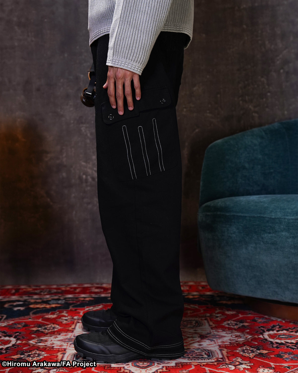 FMAB Ed deconstructed cargo pants 