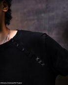 Fullmetal Alchemist black scar inspired asymmetrical Henley 