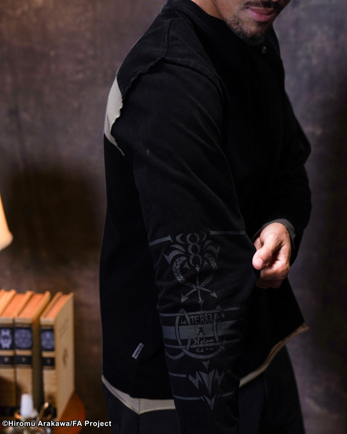 Fullmetal Alchemist black scar inspired asymmetrical Henley 
