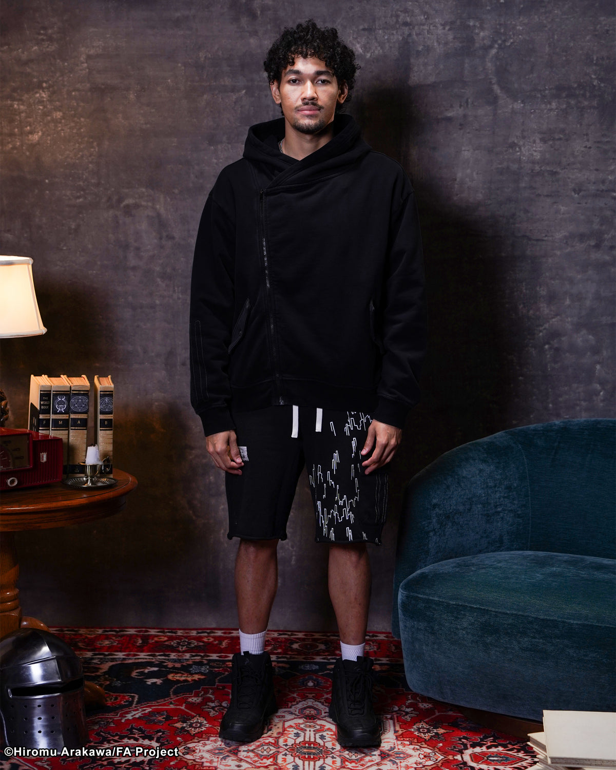 Fullmetal Alchemist Brotherhood Ed Asymmetrical black hoodie 