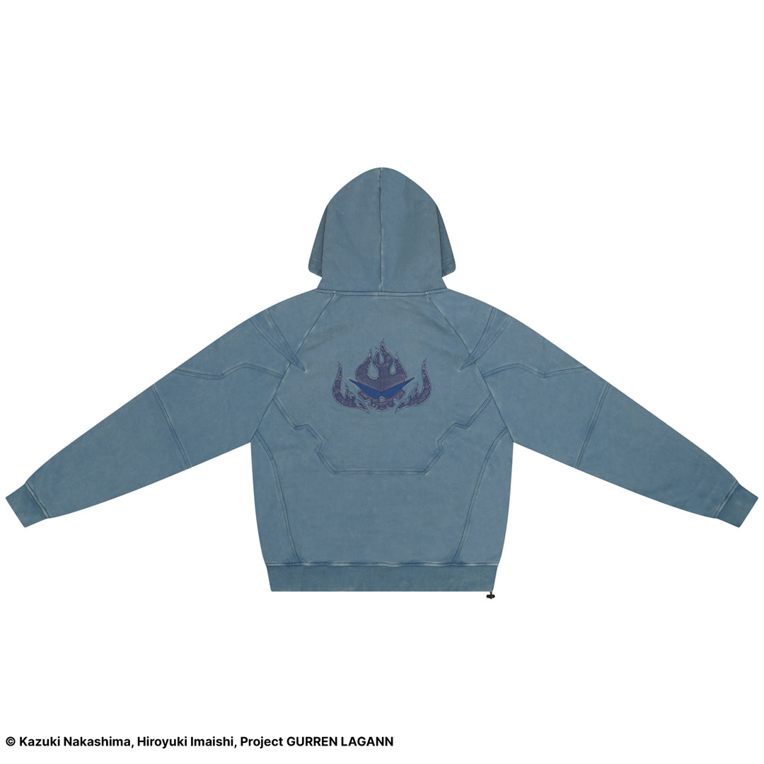 Gurren Lagann Armor Blue Hoodie – Hashira Studios