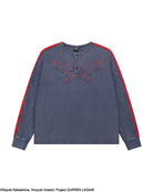 Gurren Lagann Simon blue long sleeve henley 