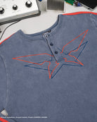 Gurren Lagann Simon blue long sleeve henley 