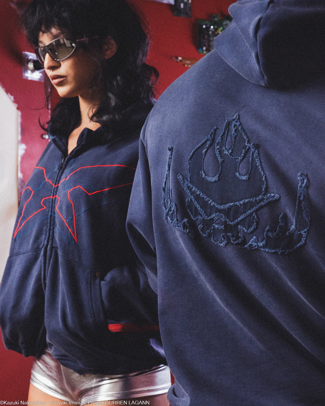 Simon Gurren Lagann zip-up blue 
