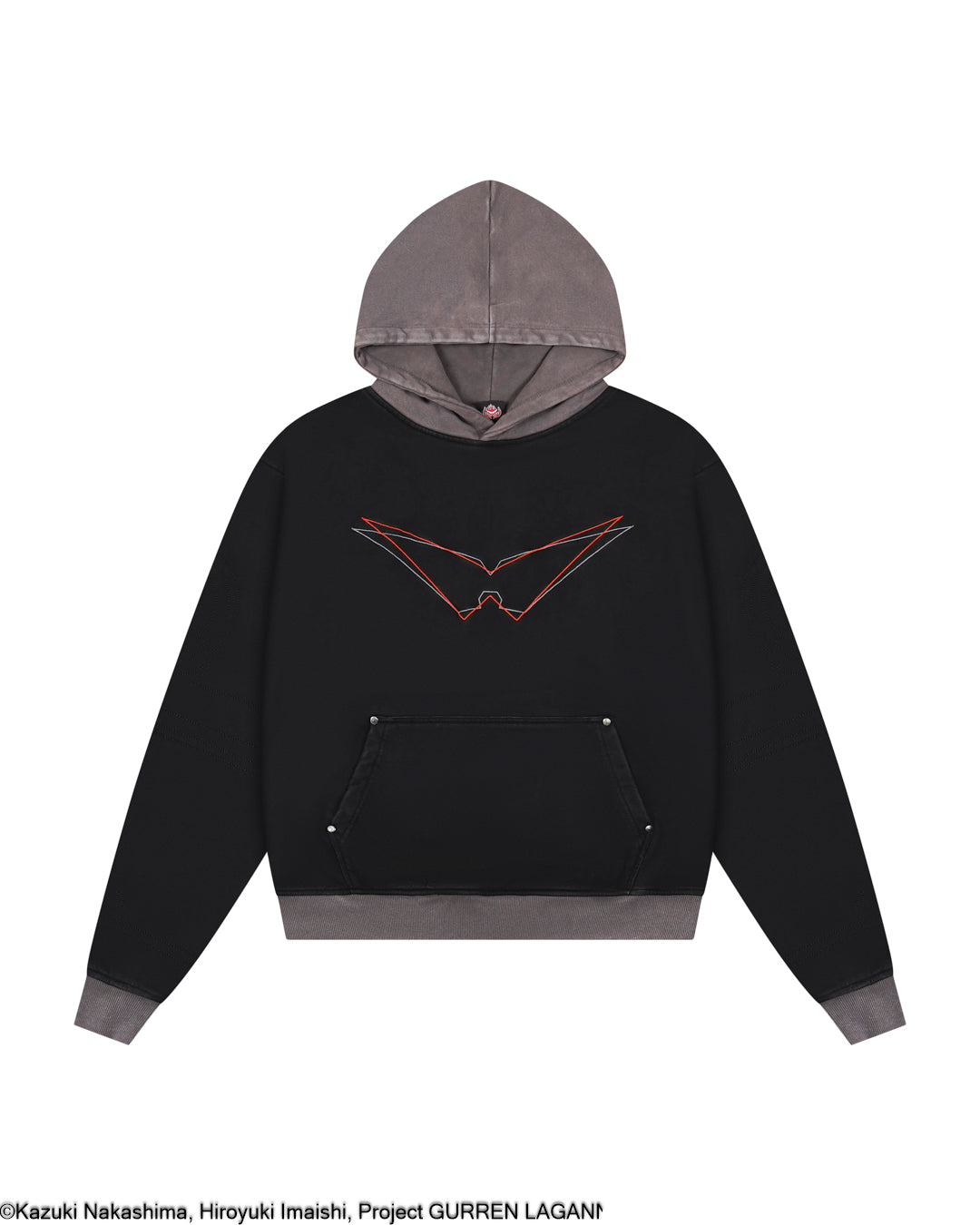 Black Kamina subtle character hoodie Gurren Lagann