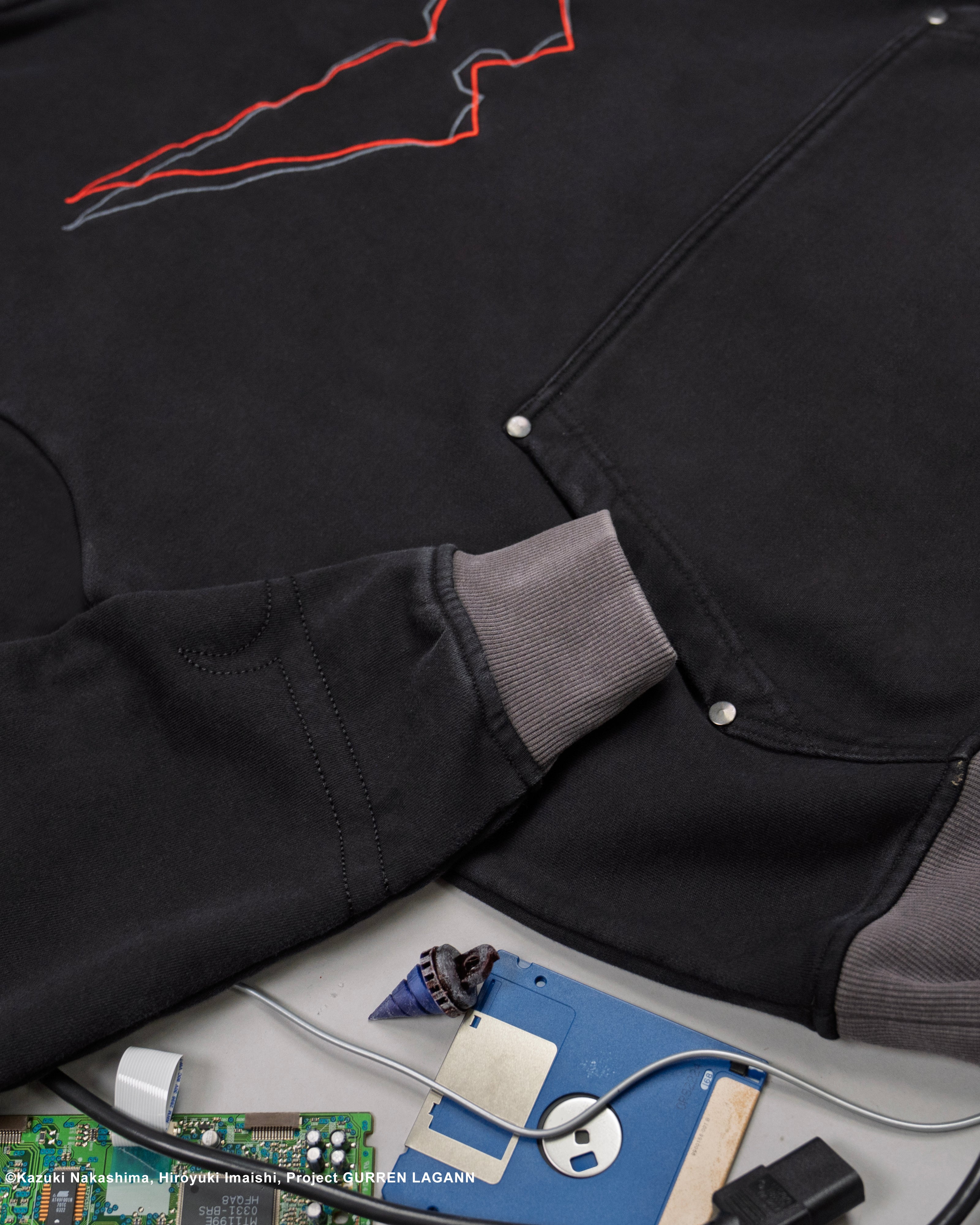 black Kamina subtle character hoodie Gurren Lagann