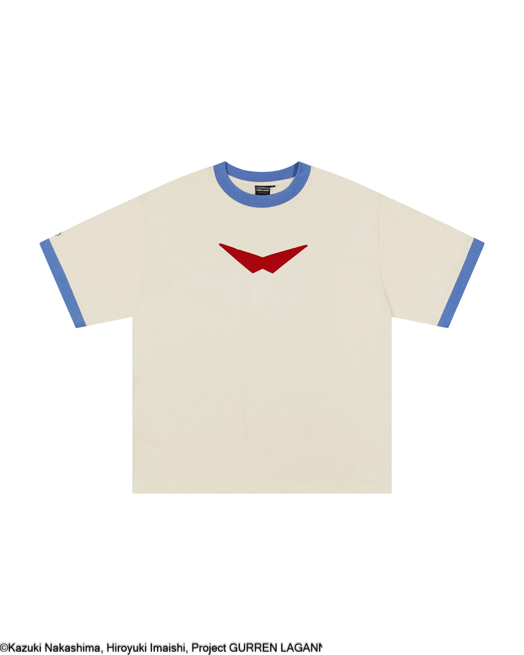 Gurren Lagann sublte anime character cream short sleeve tee 